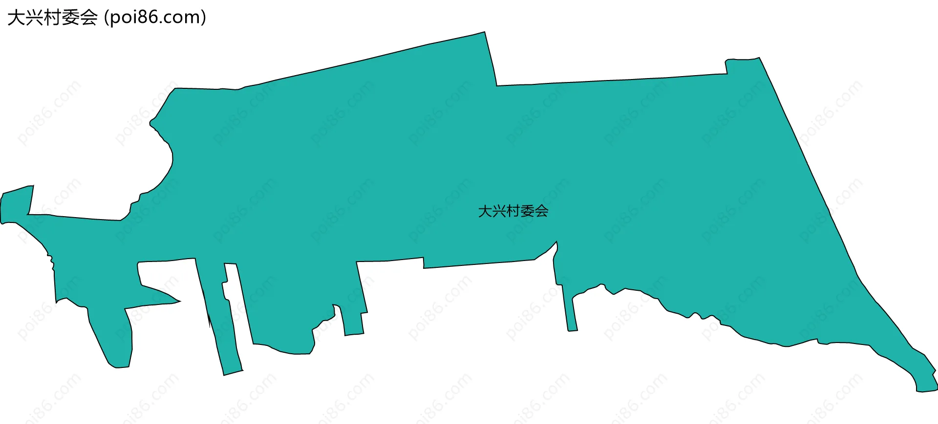 大兴村委会边界地图