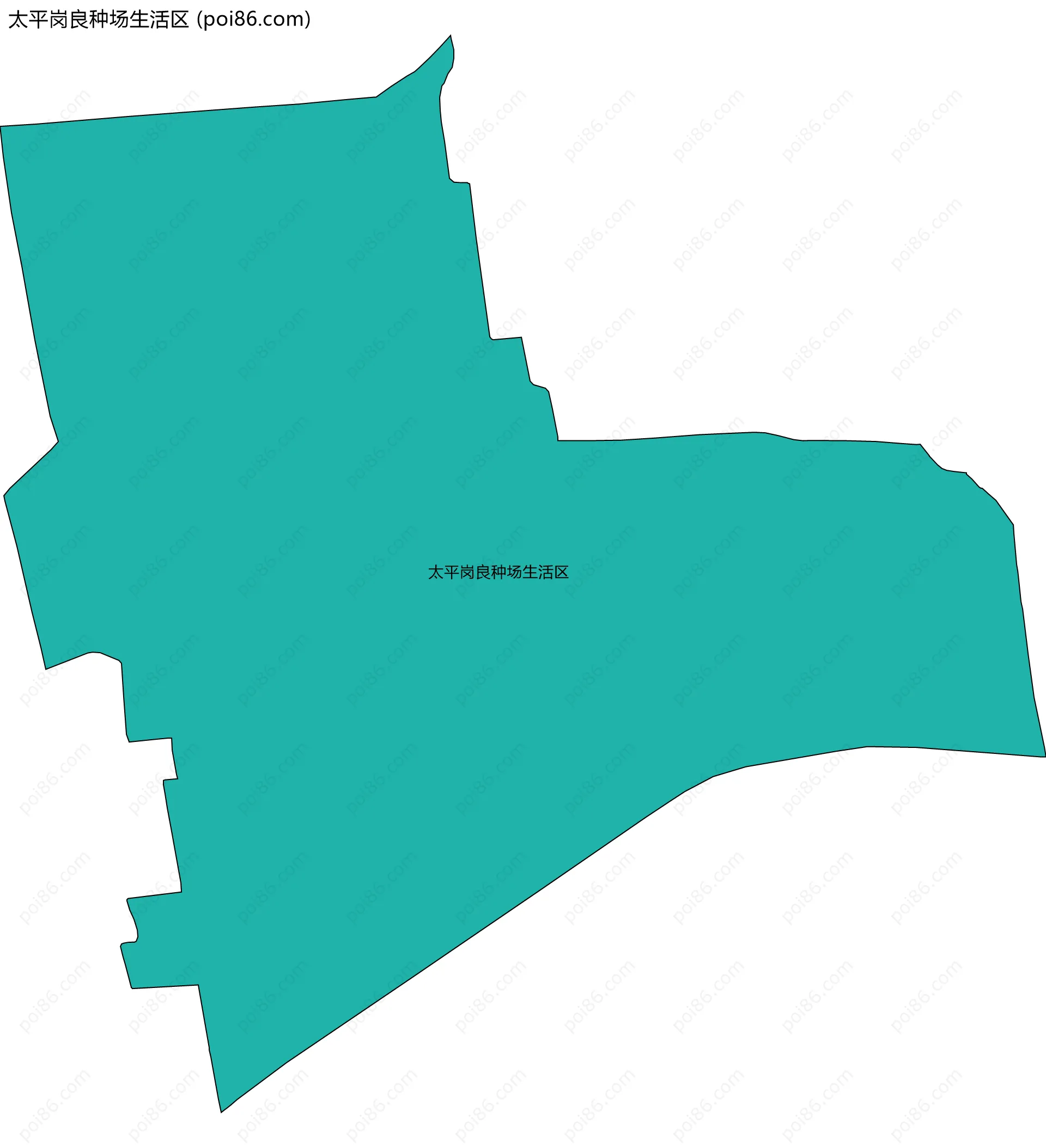 太平岗良种场生活区边界地图