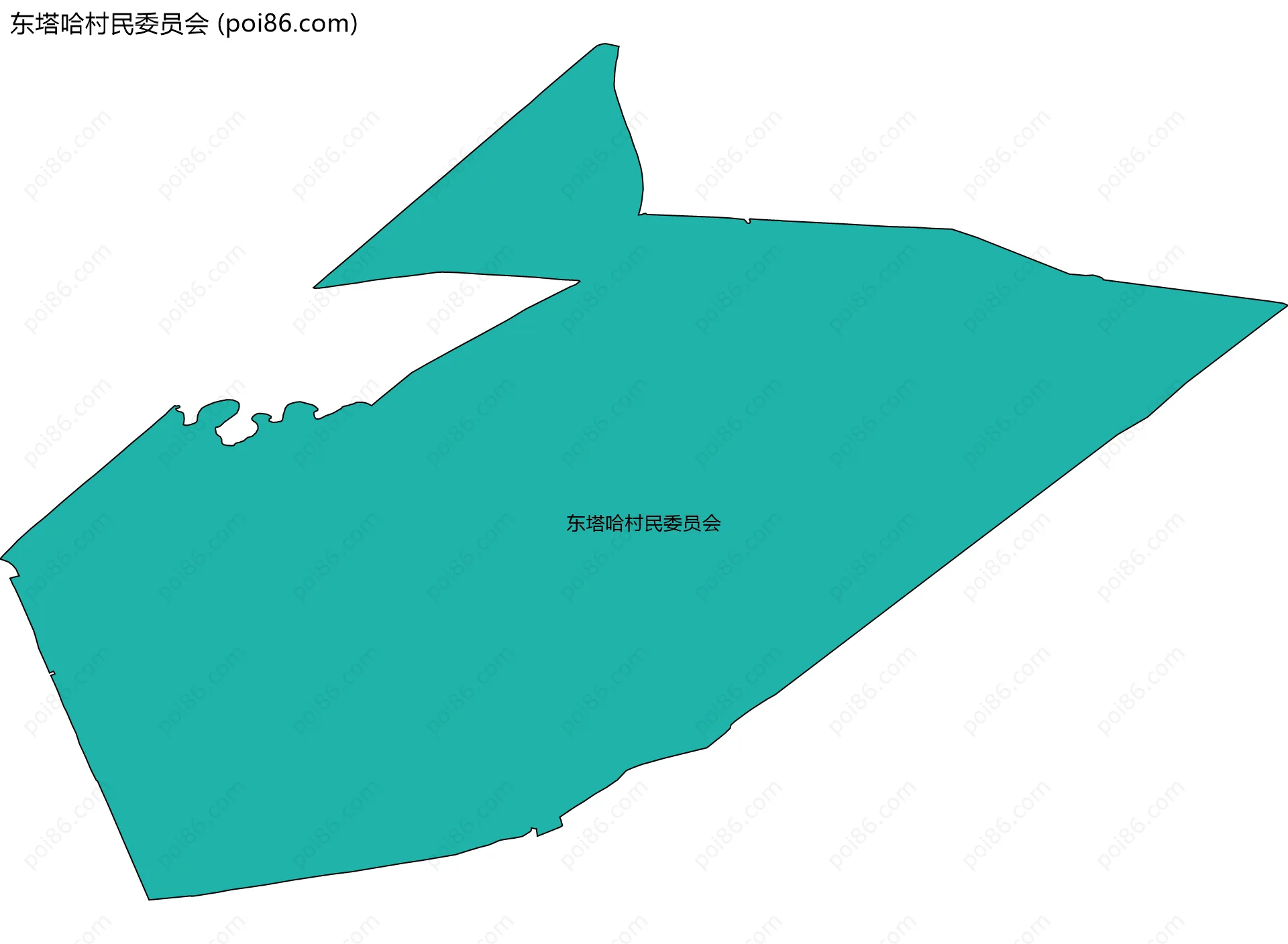 东塔哈村民委员会边界地图