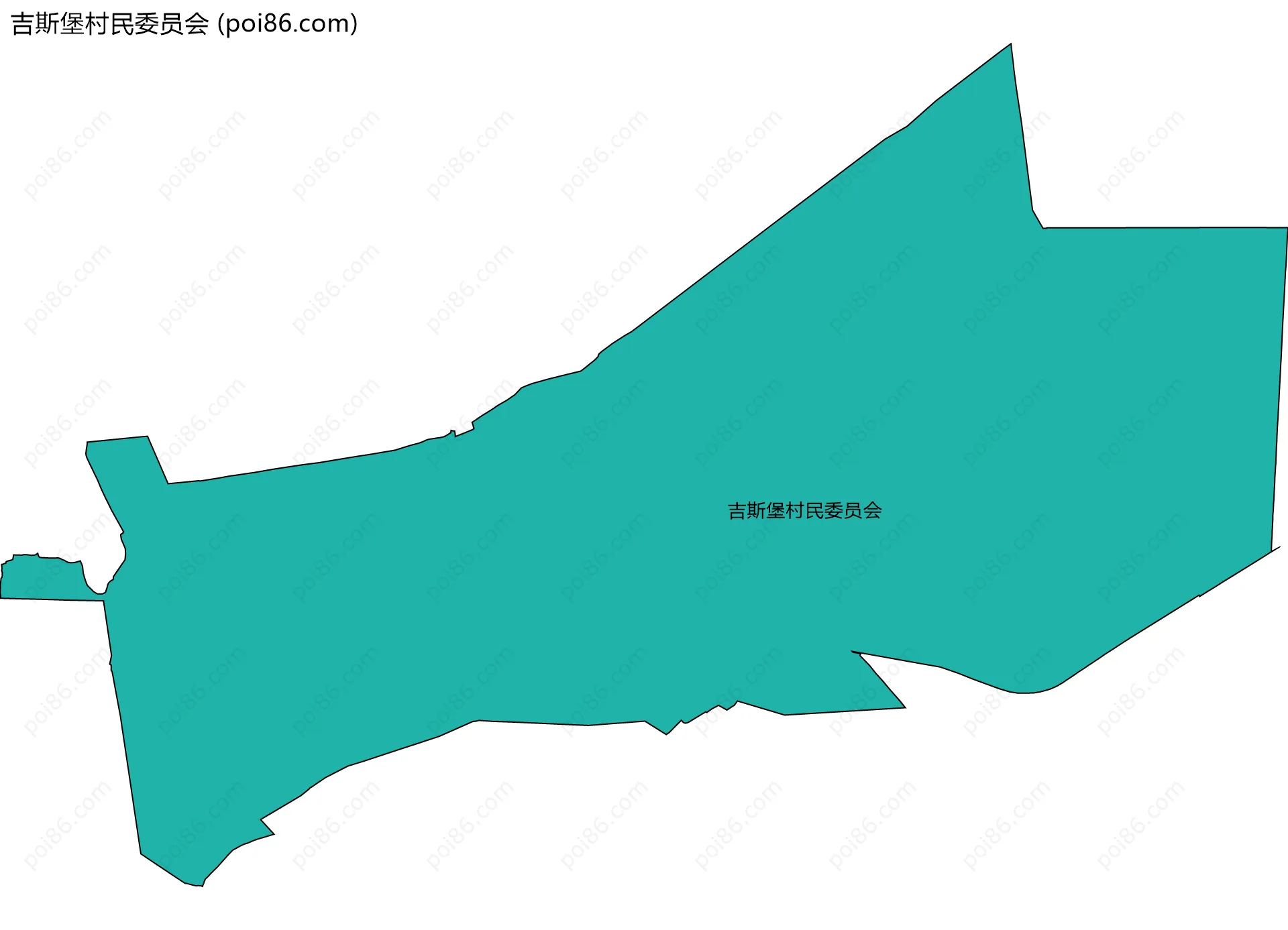 吉斯堡村民委员会边界地图