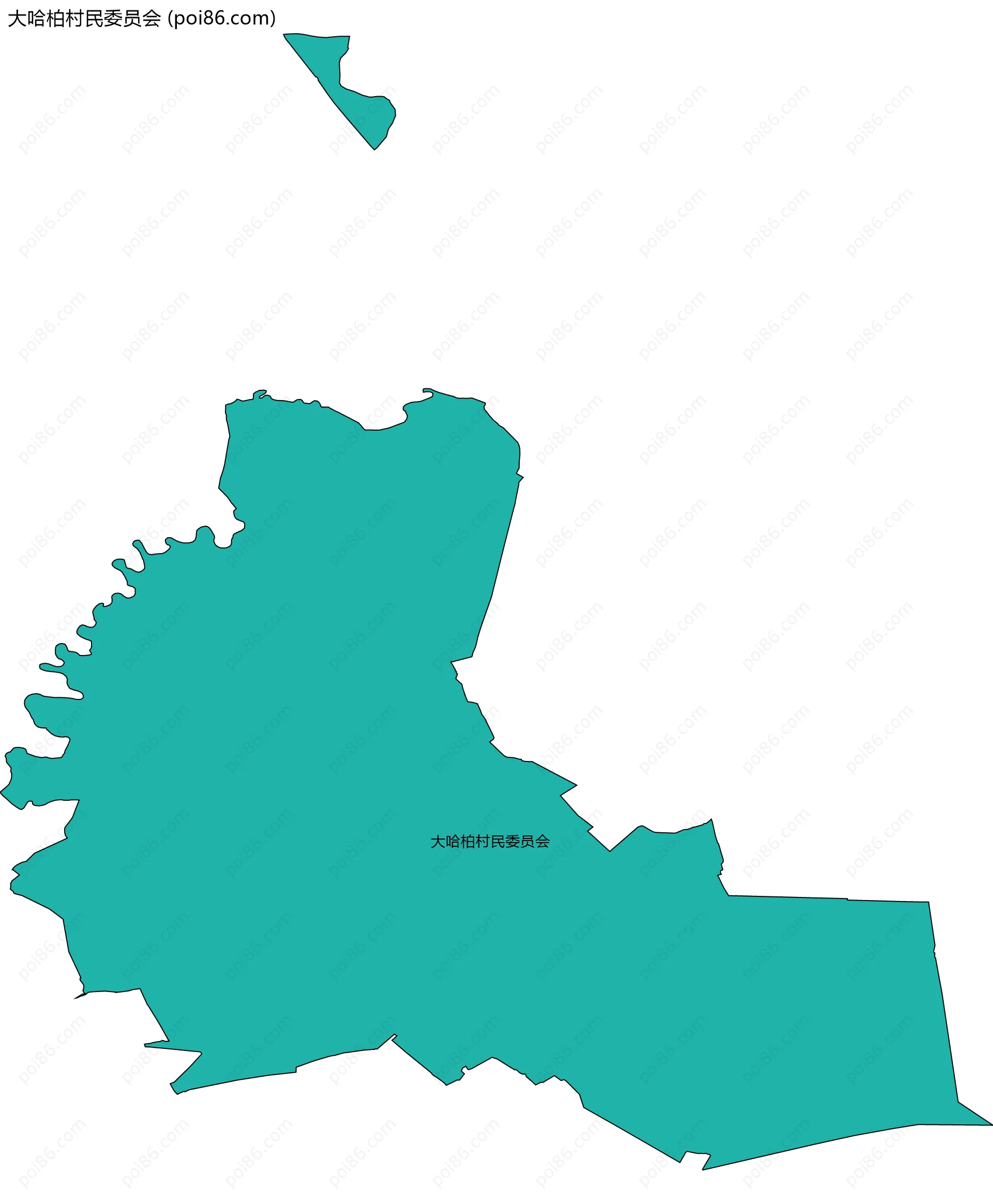 大哈柏村民委员会边界地图