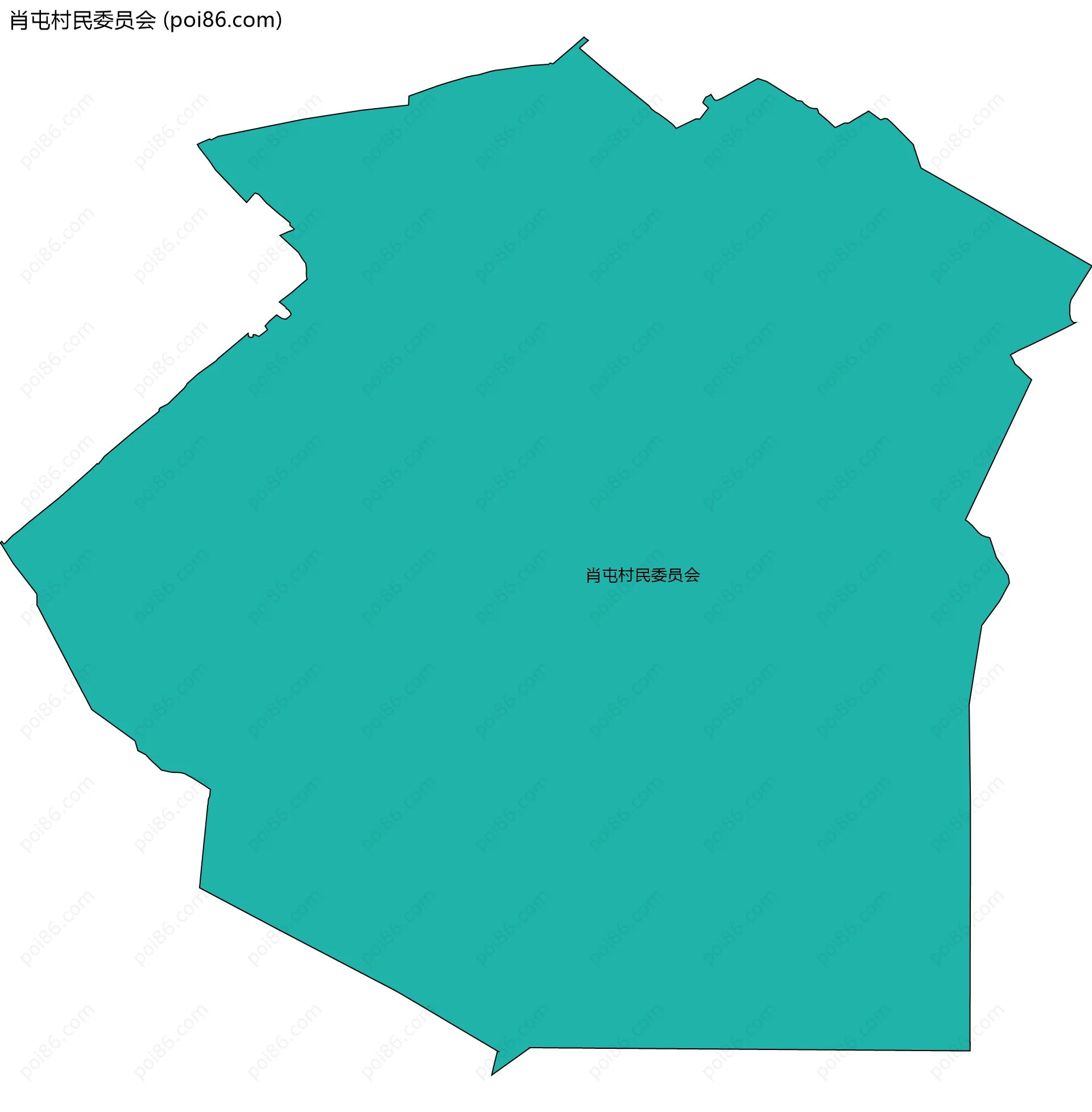 肖屯村民委员会边界地图