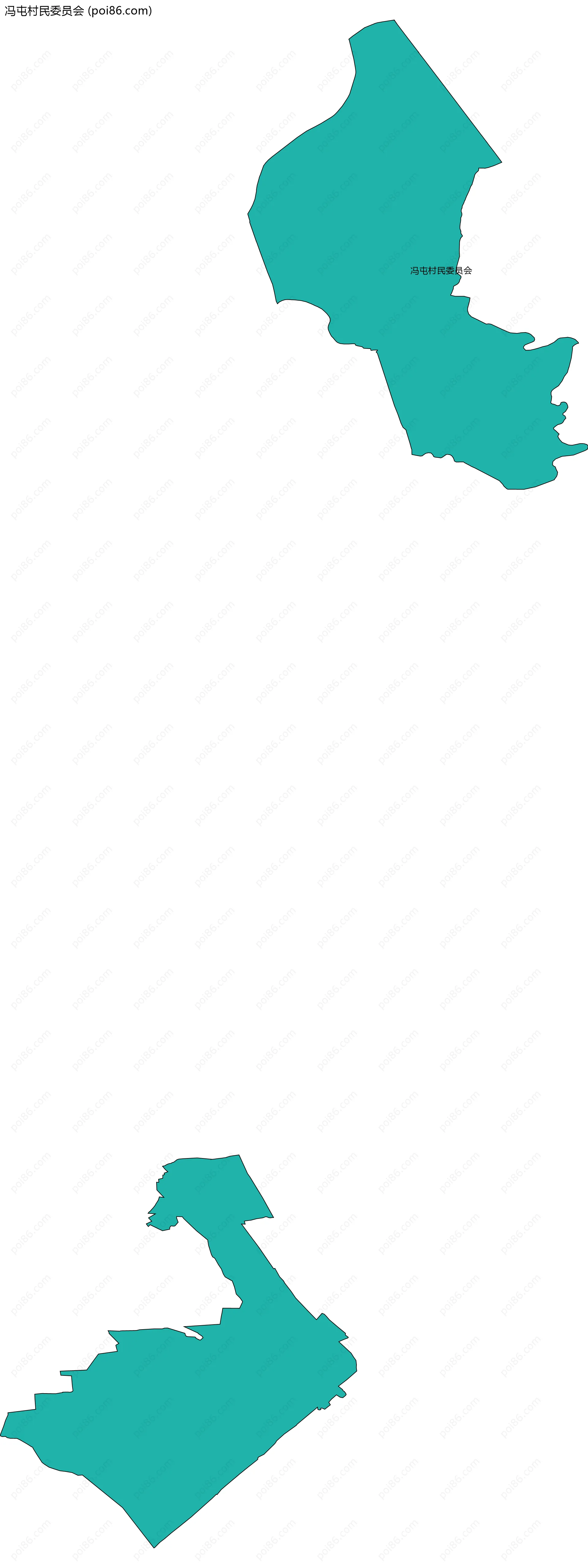 冯屯村民委员会边界地图