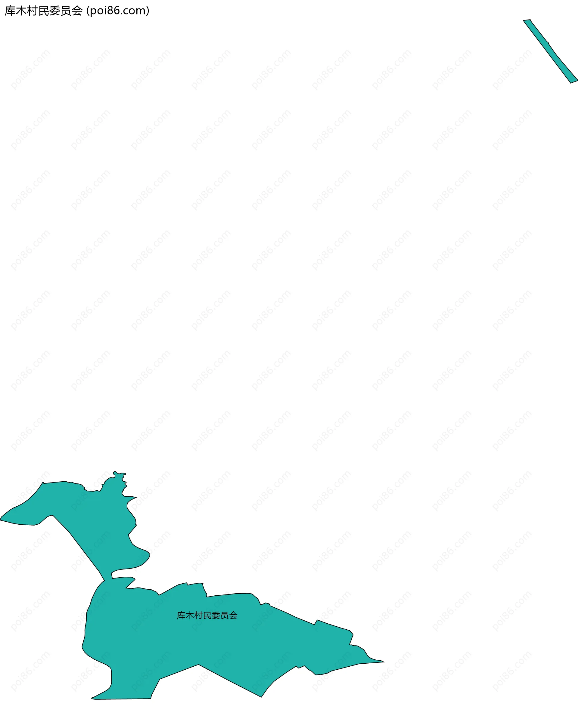 库木村民委员会边界地图