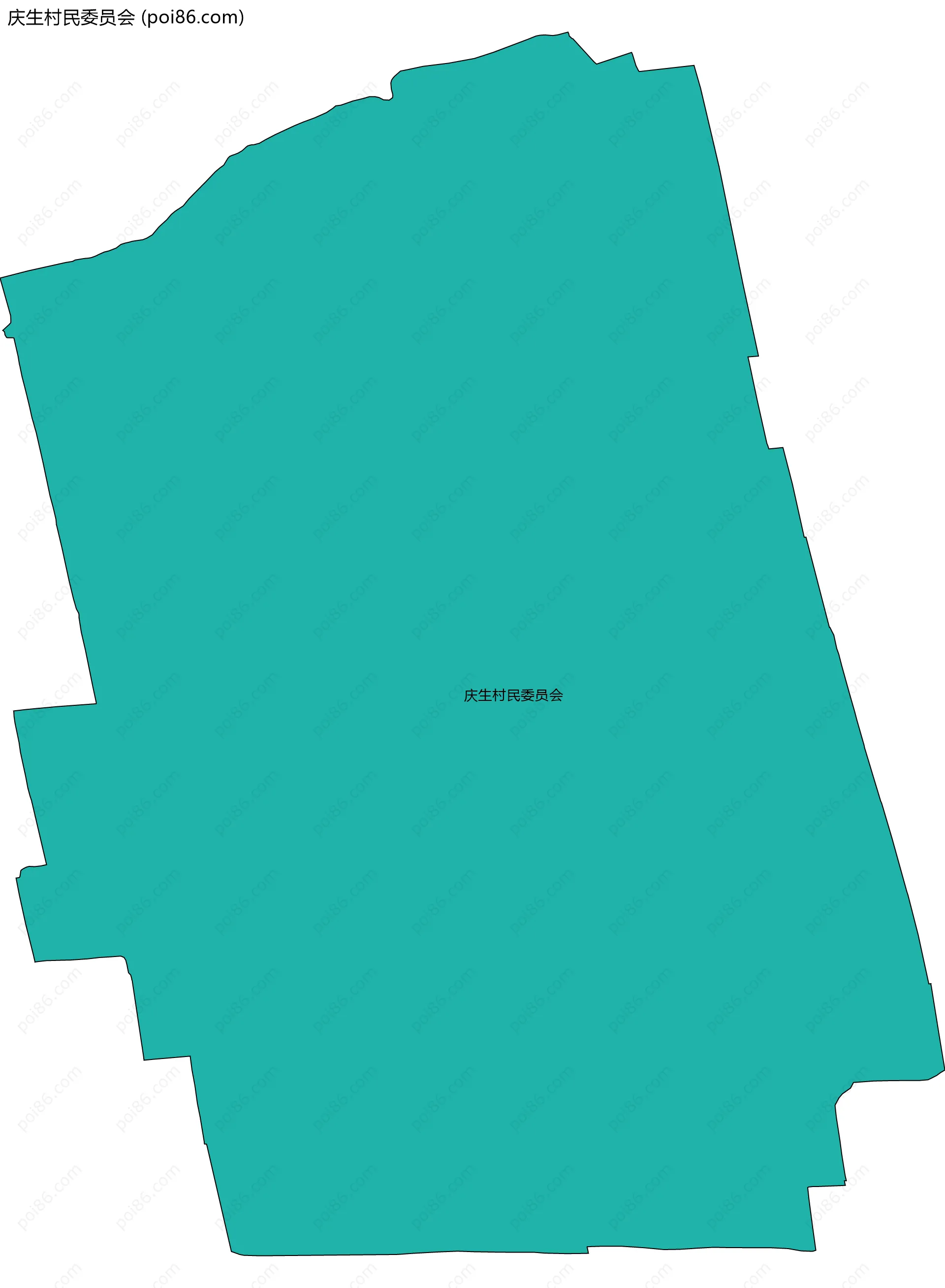 庆生村民委员会边界地图