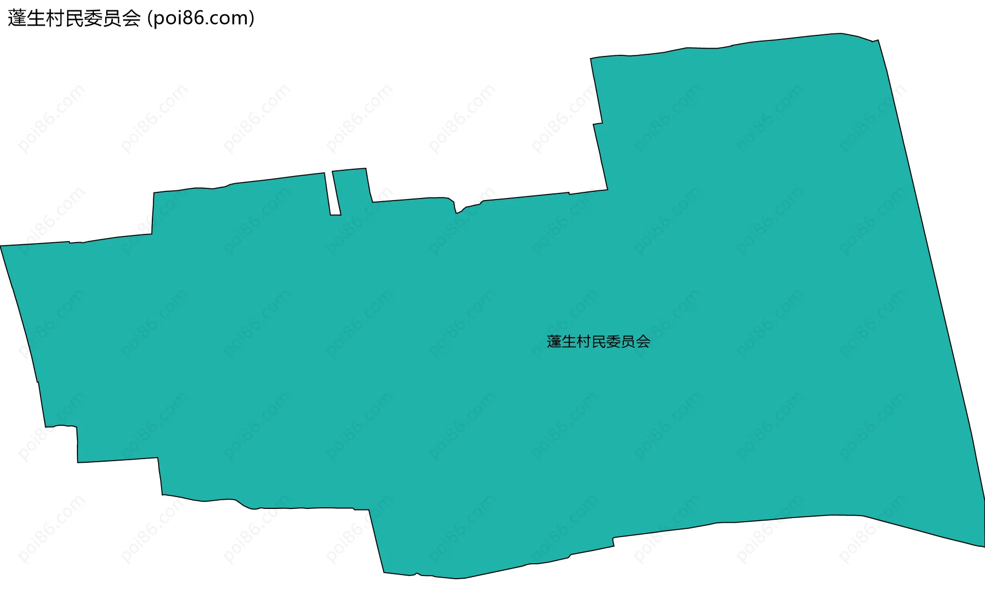 蓬生村民委员会边界地图