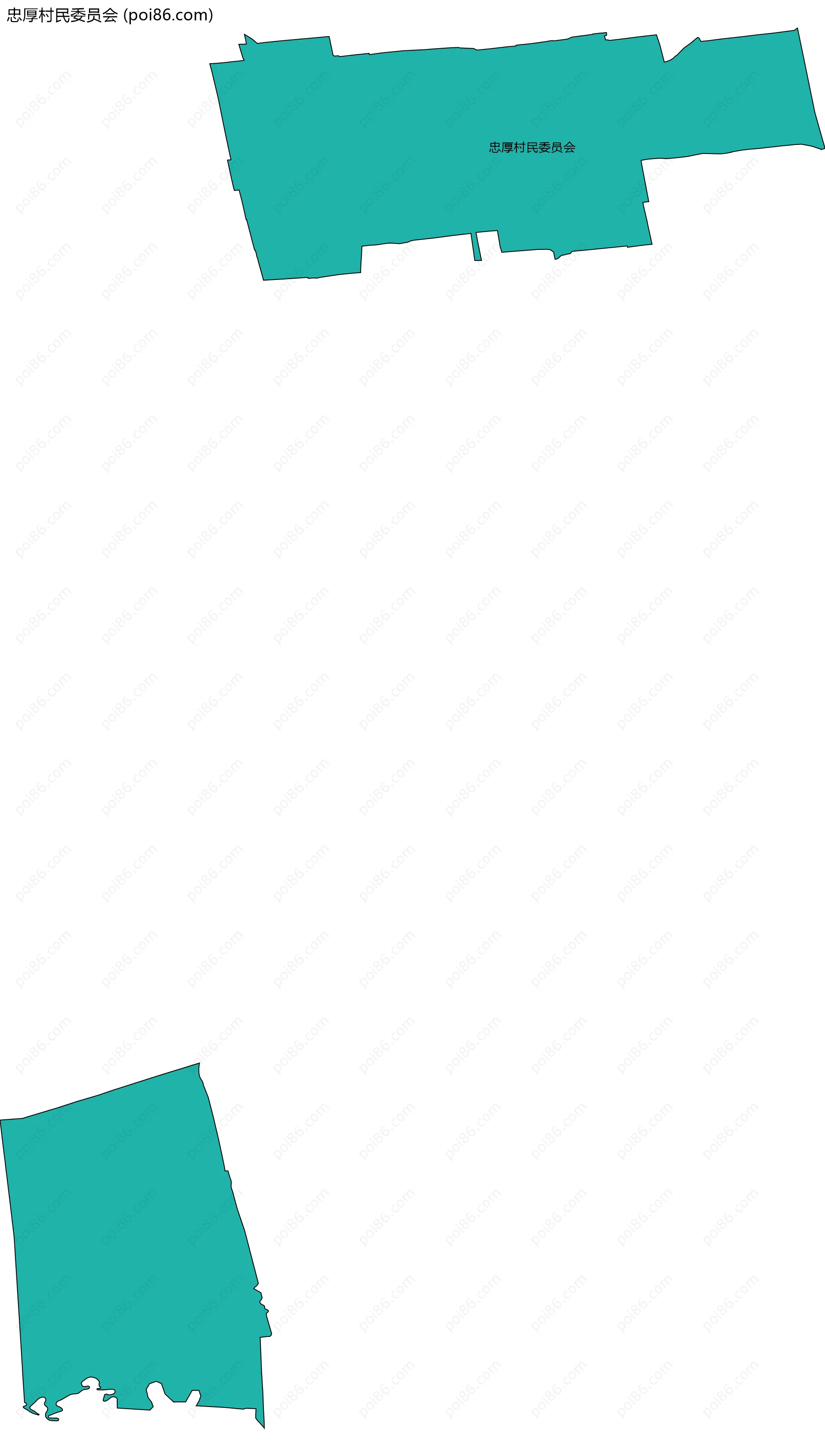 忠厚村民委员会边界地图