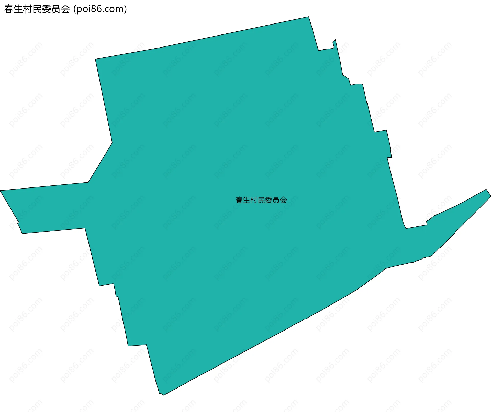 春生村民委员会边界地图