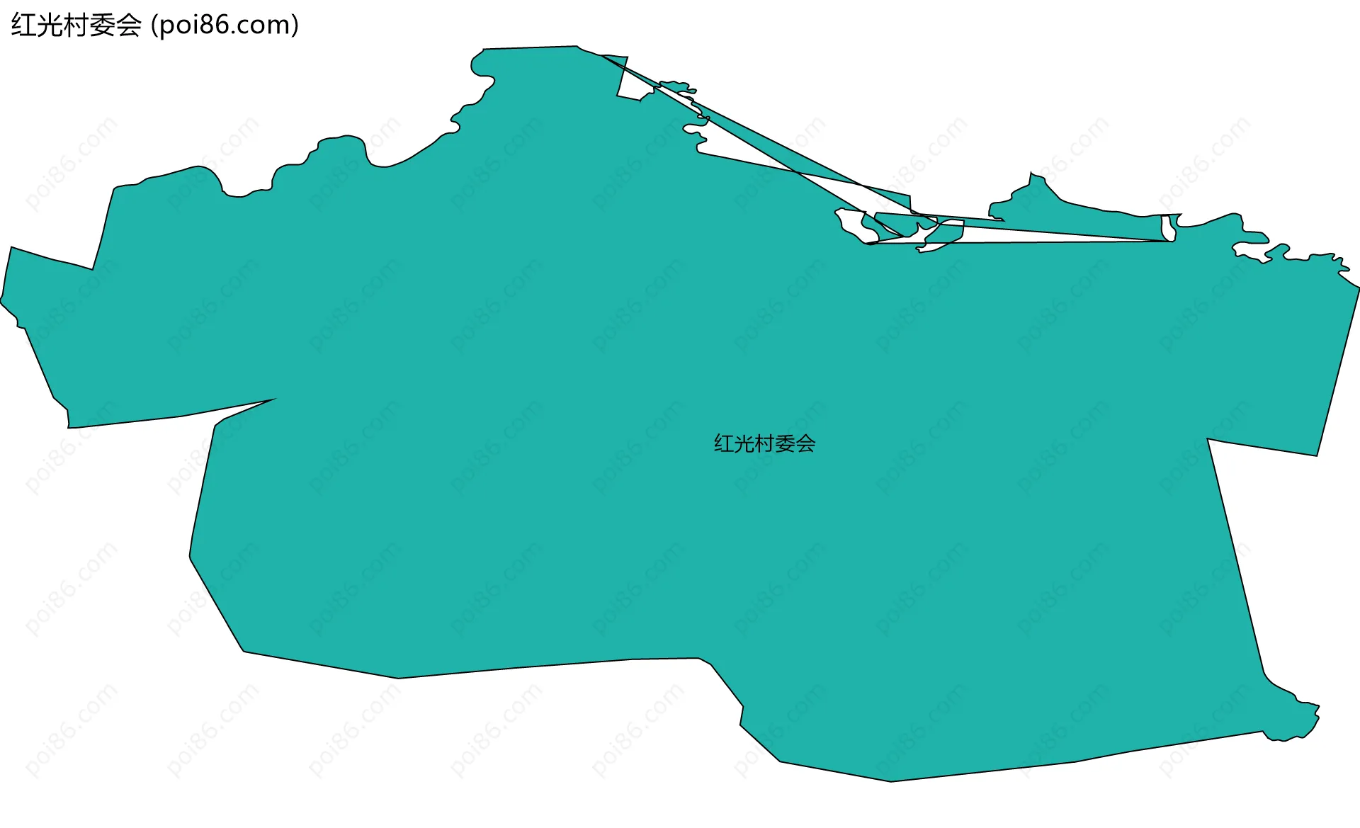 红光村委会边界地图