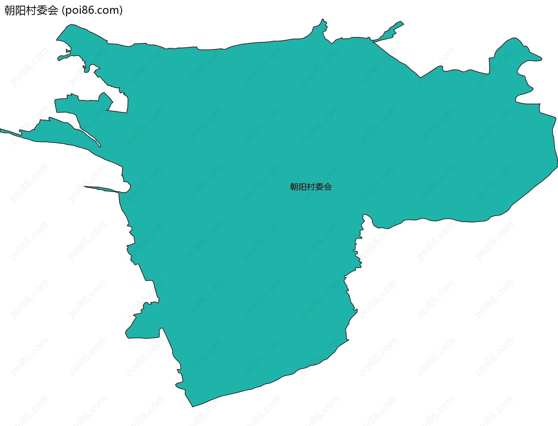 朝阳村委会边界地图