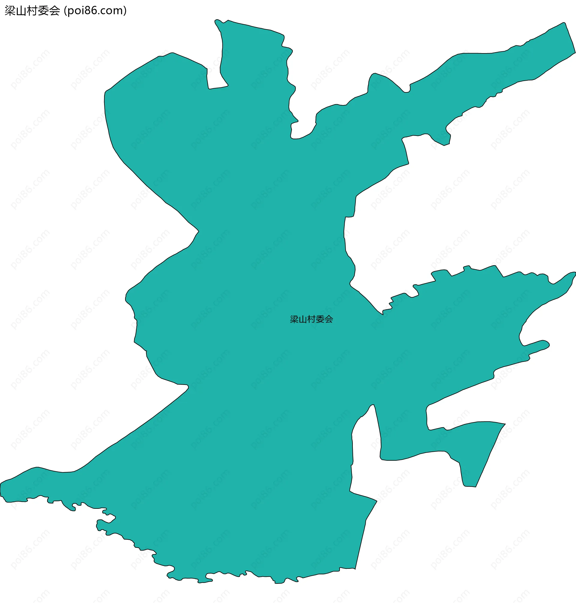 梁山村委会边界地图