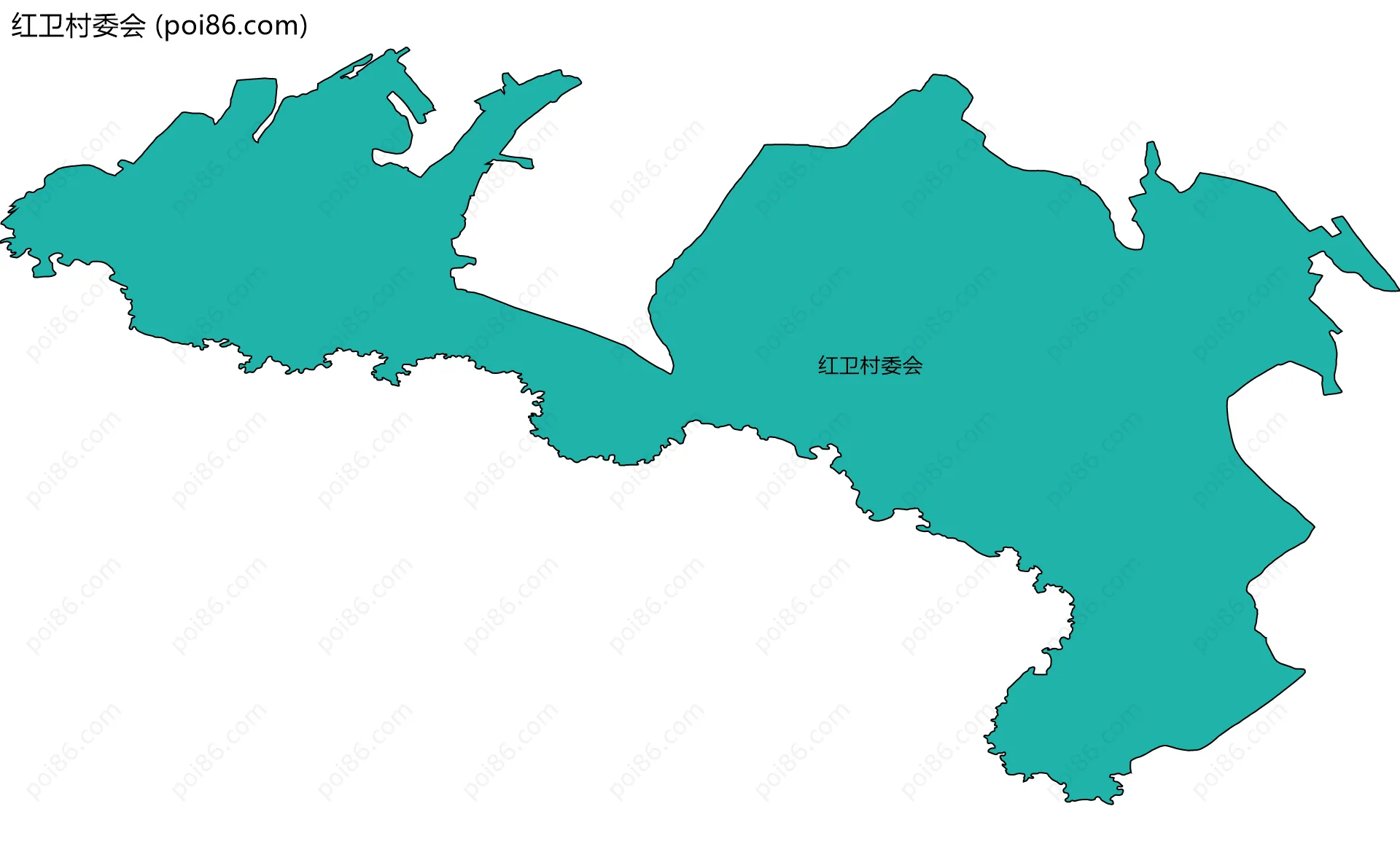 红卫村委会边界地图