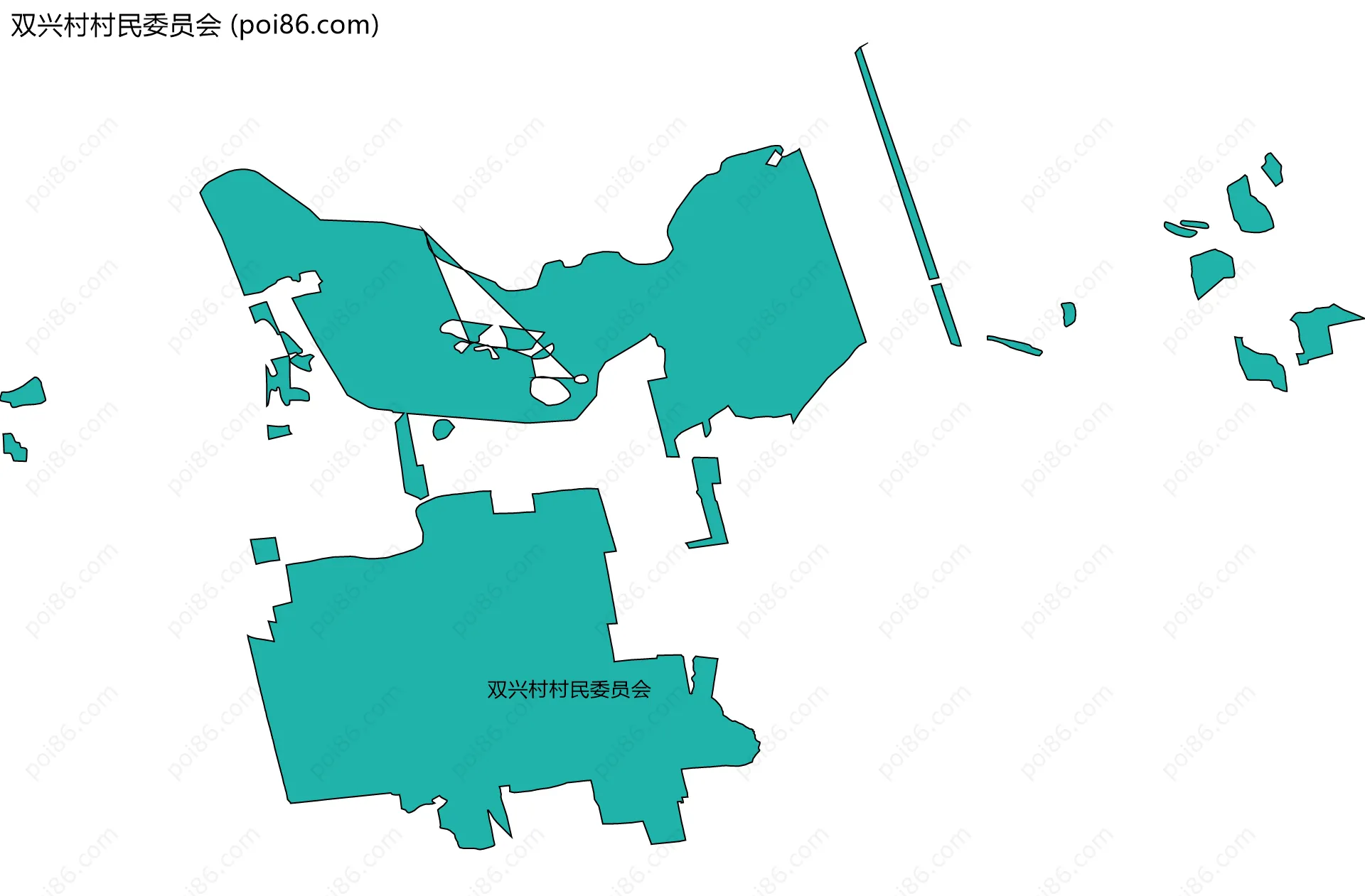 双兴村村民委员会边界地图