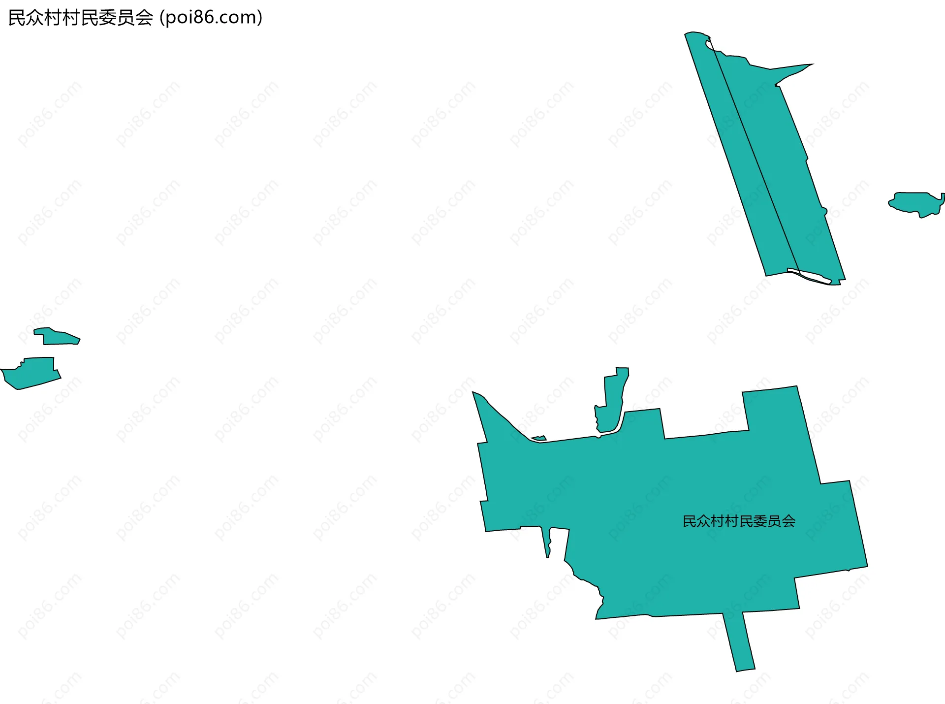 民众村村民委员会边界地图