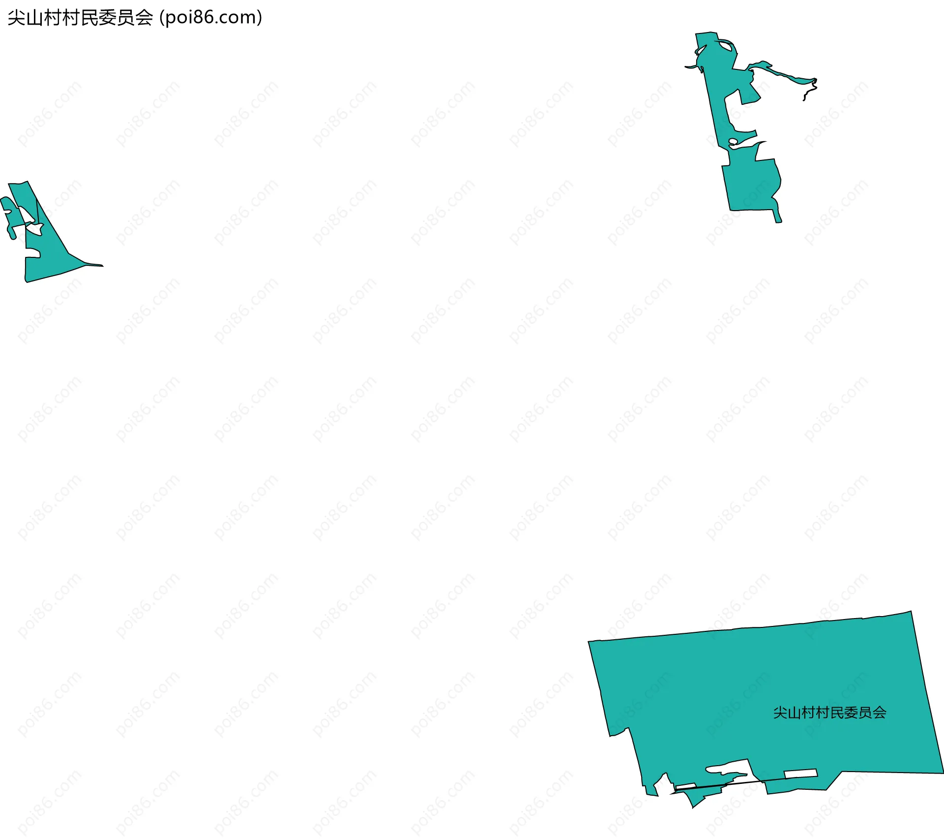 尖山村村民委员会边界地图
