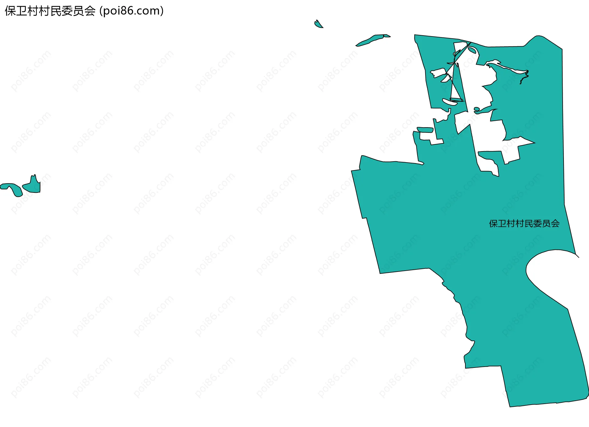 保卫村村民委员会边界地图