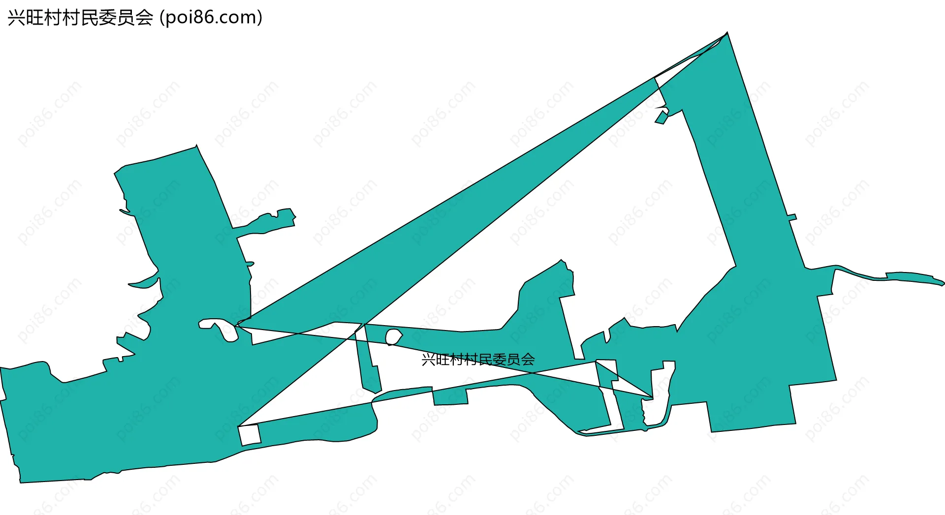 兴旺村村民委员会边界地图