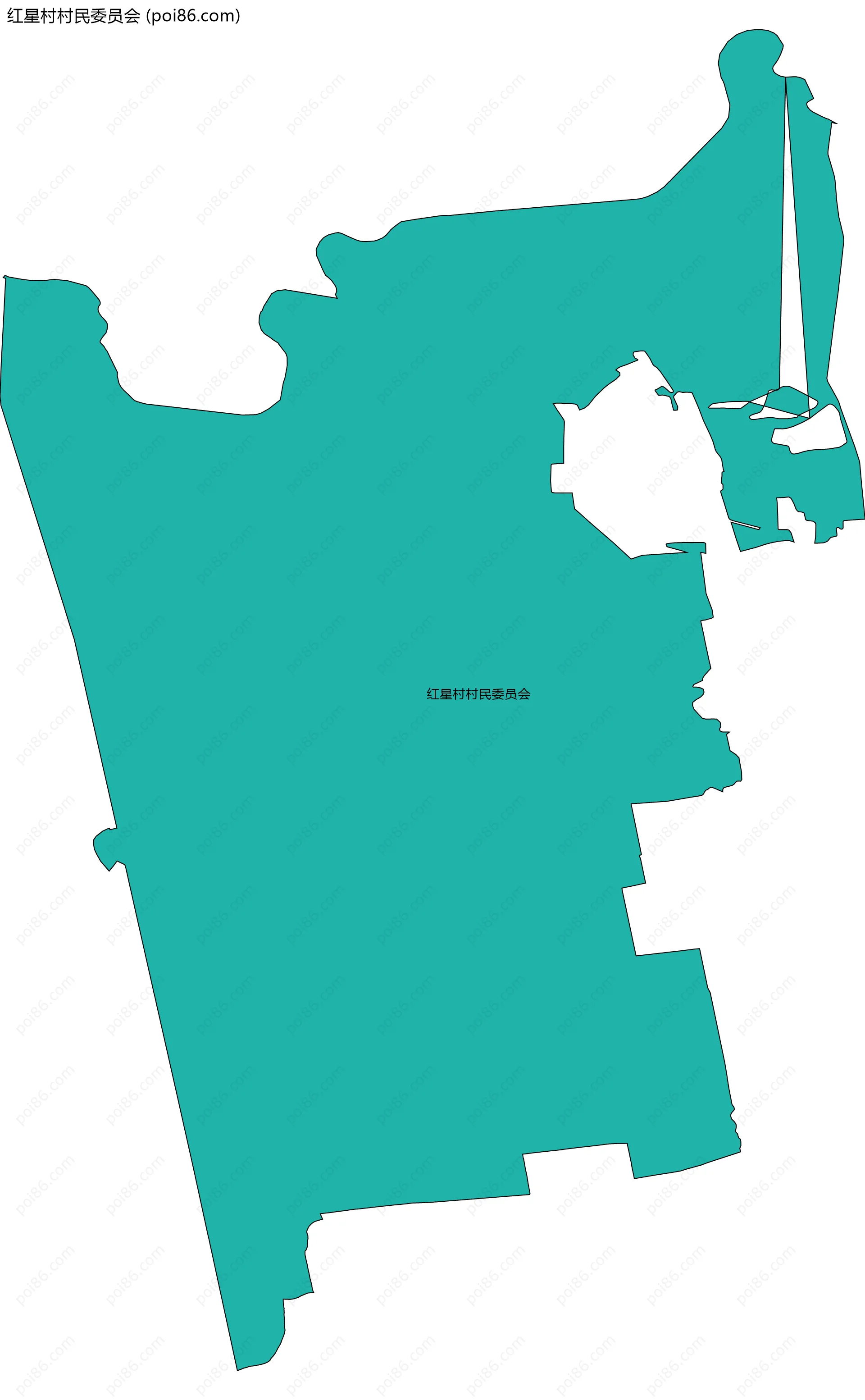 红星村村民委员会边界地图