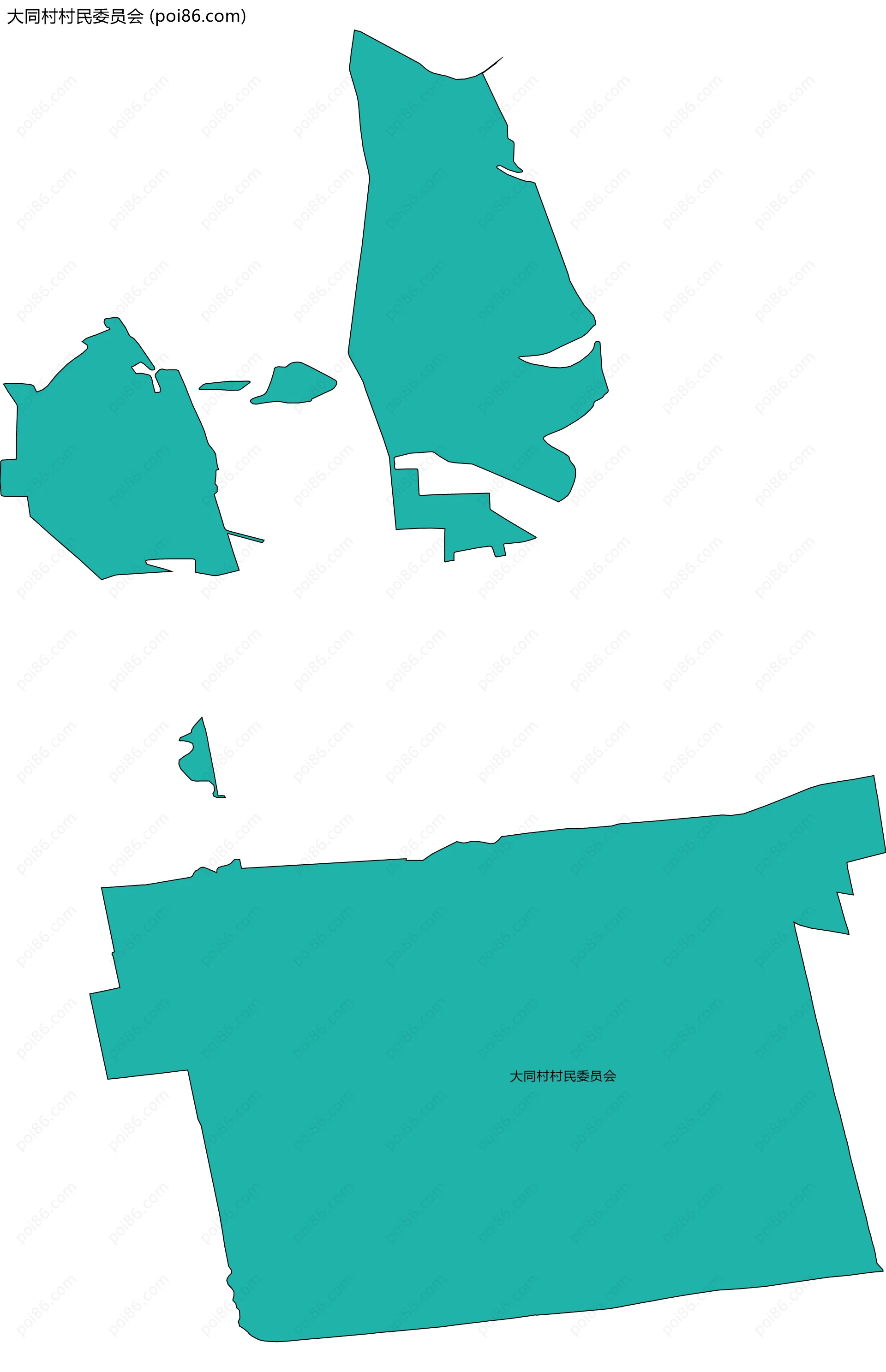 大同村村民委员会边界地图