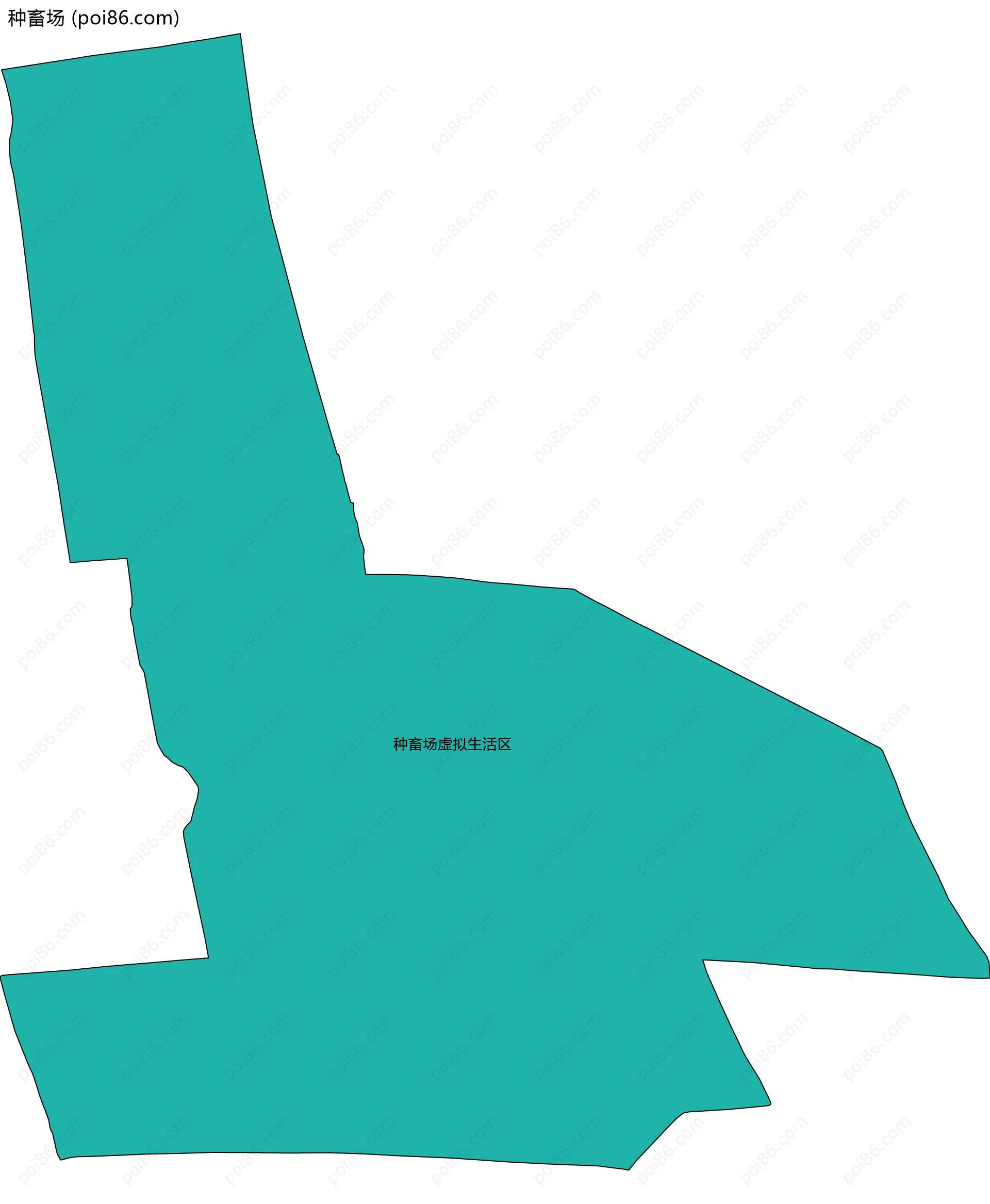 种畜场边界地图(五级行政区划)