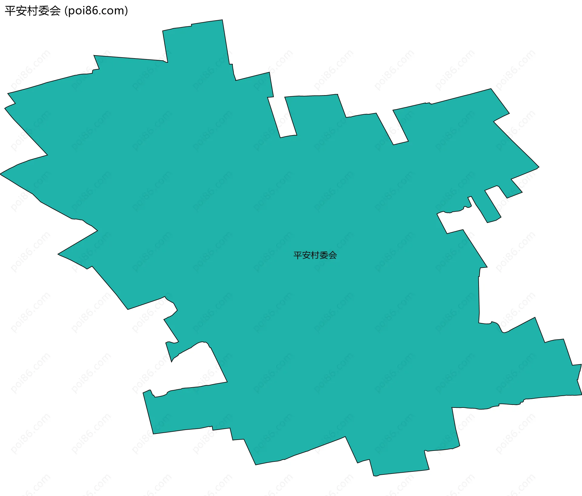 平安村委会边界地图