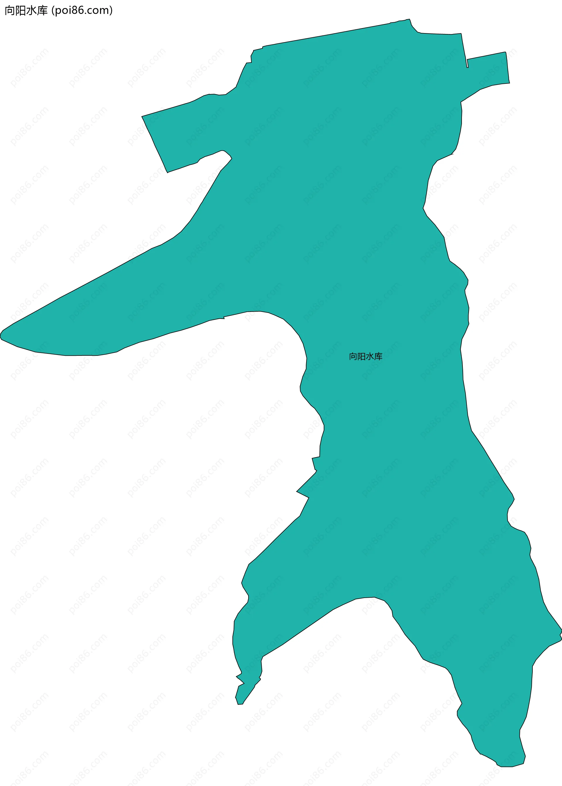 向阳水库边界地图