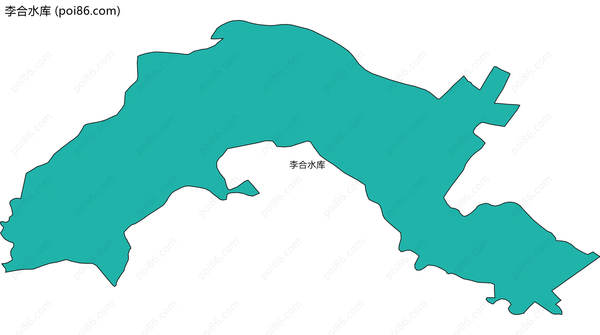 李合水库边界地图