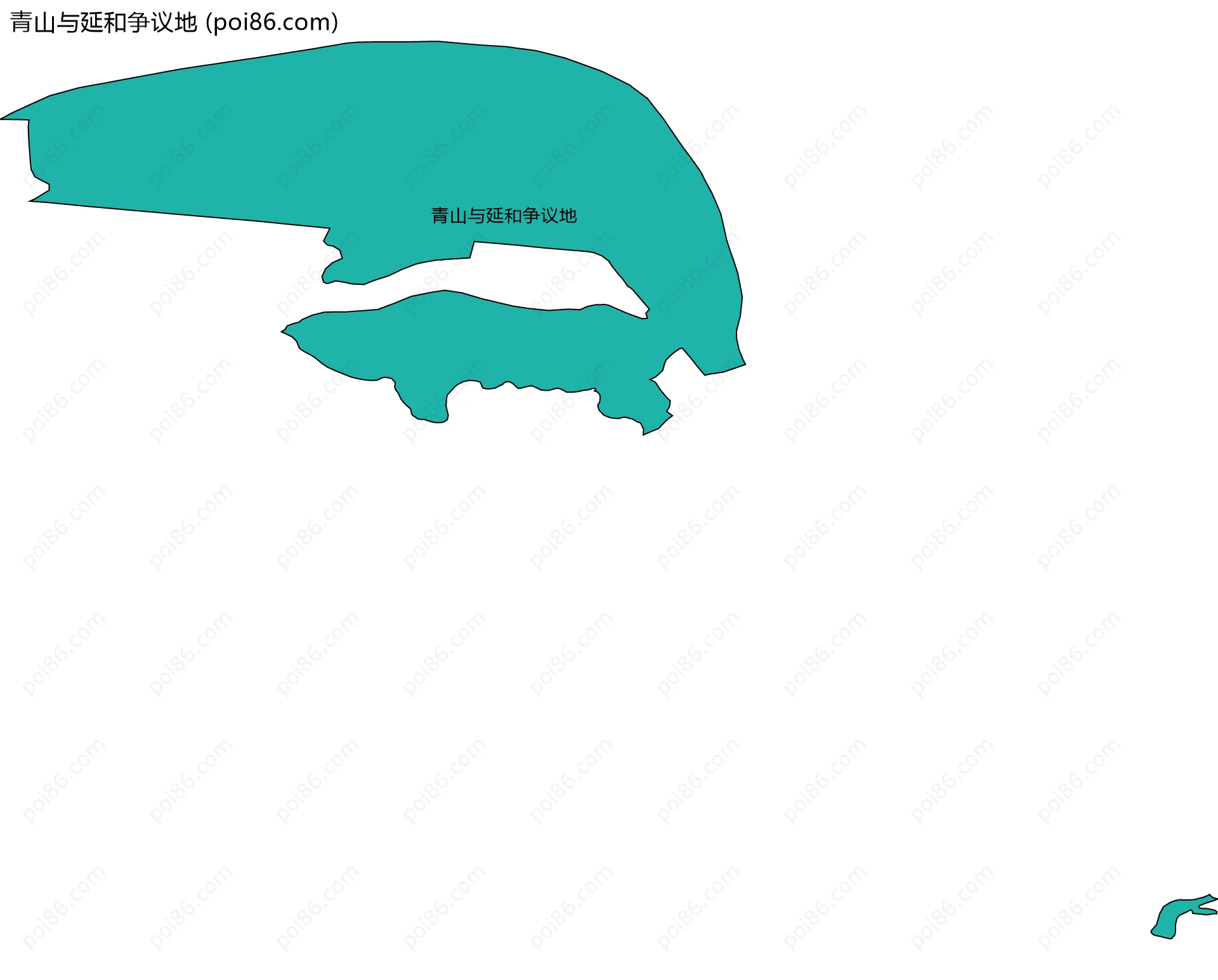 青山与延和争议地边界地图