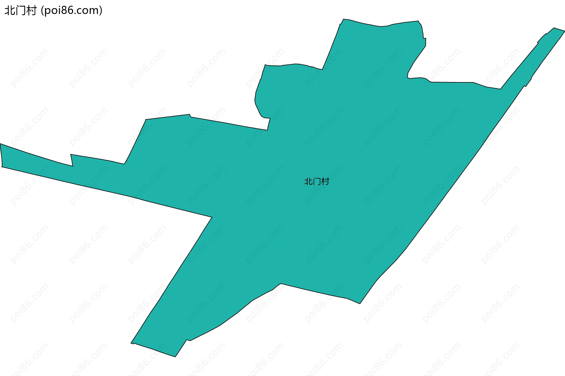 北门村边界地图