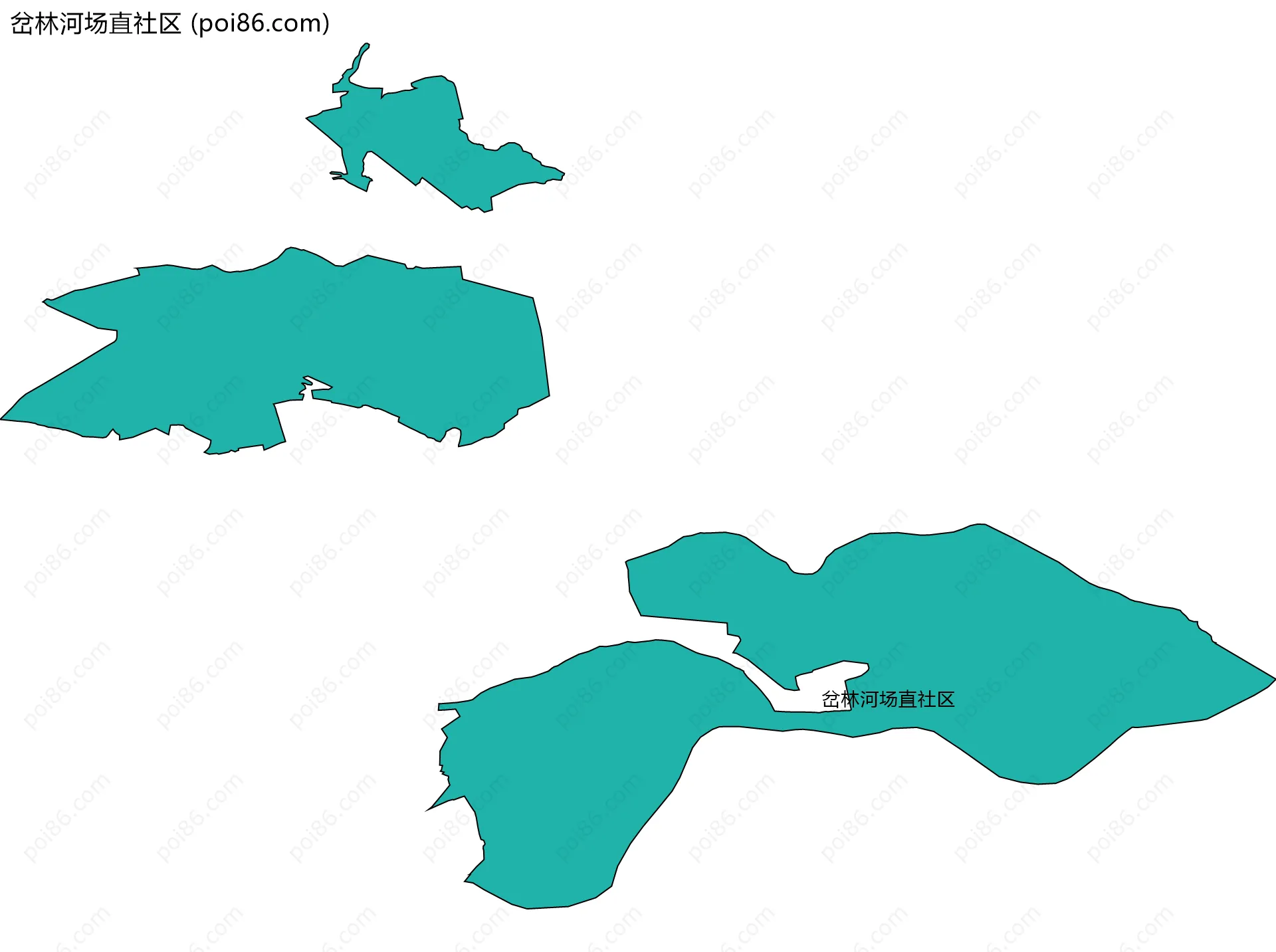 岔林河场直社区边界地图