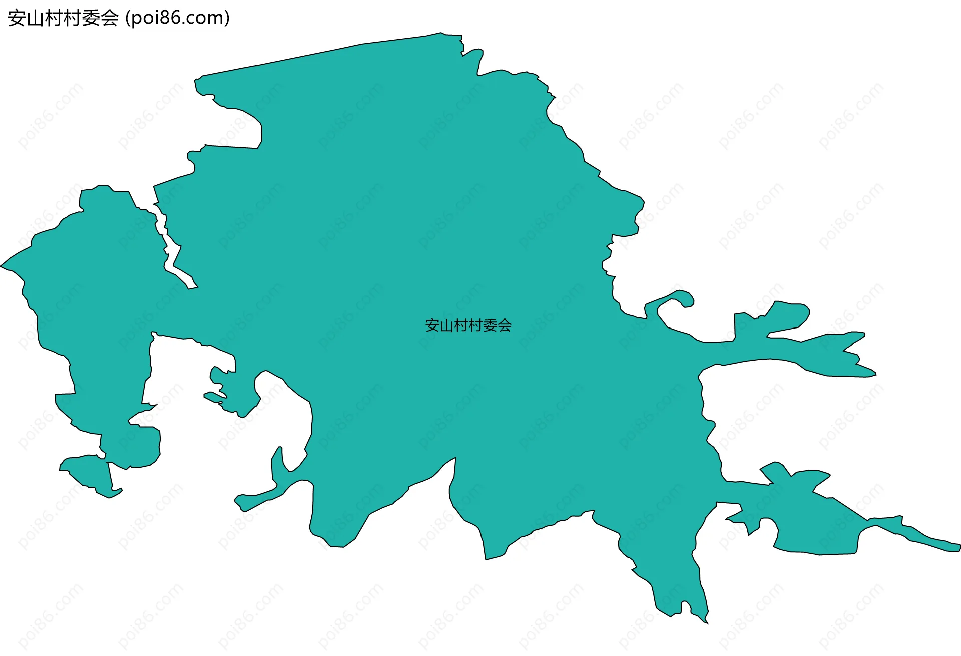 安山村村委会边界地图