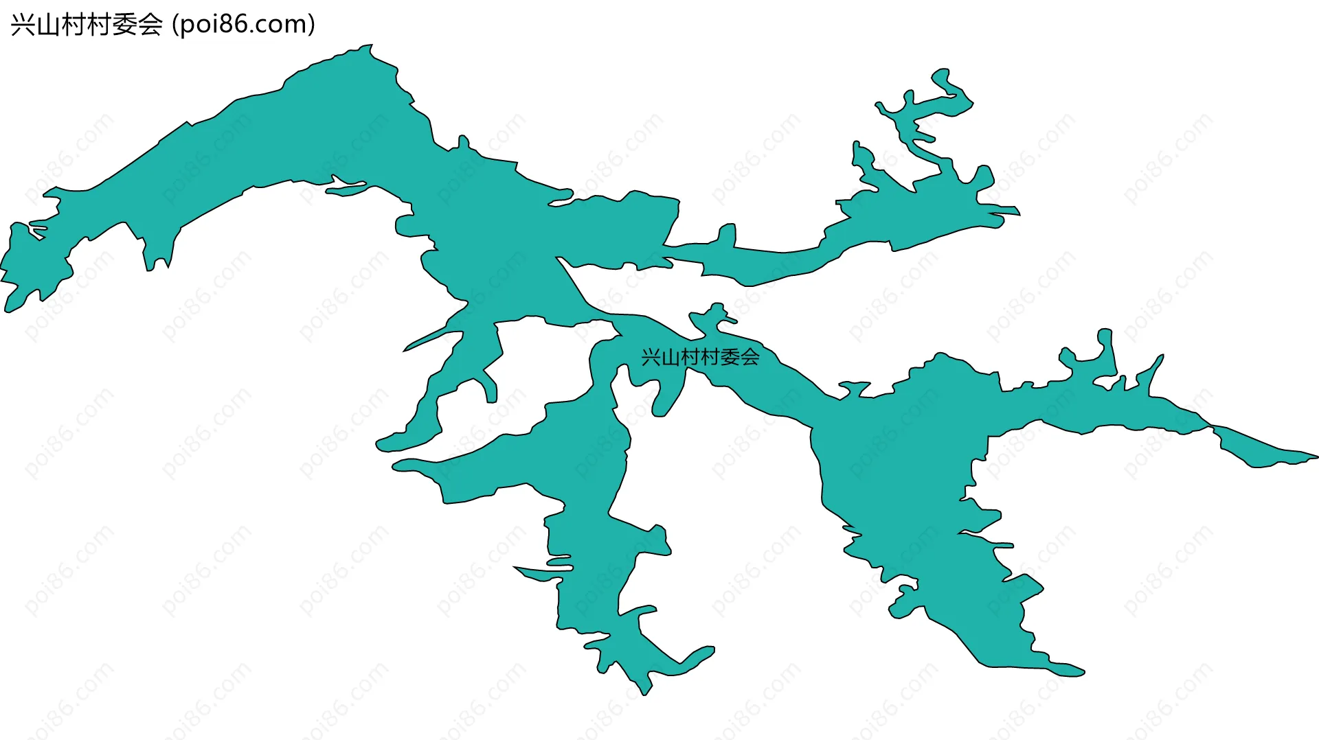 兴山村村委会边界地图