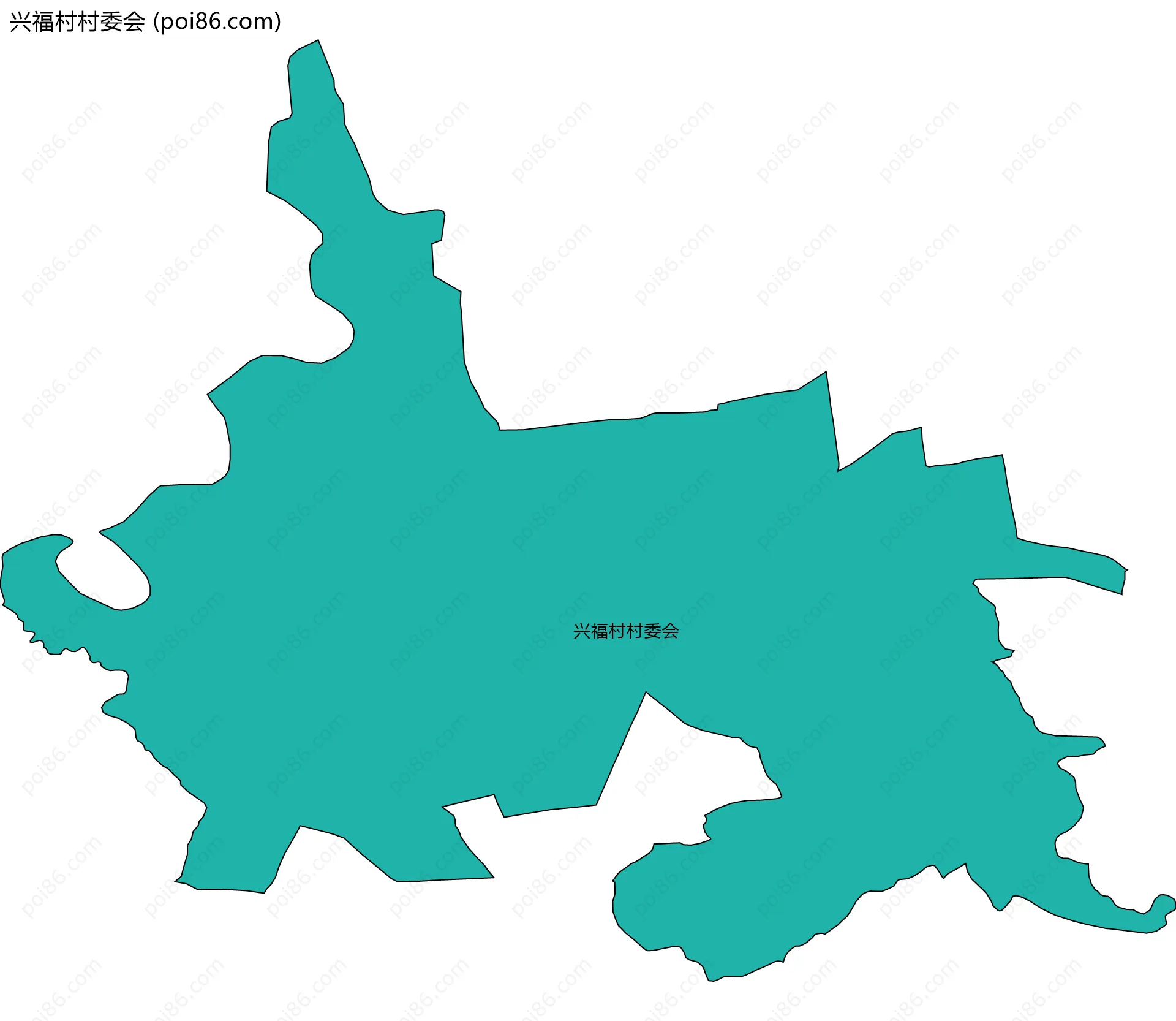 兴福村村委会边界地图