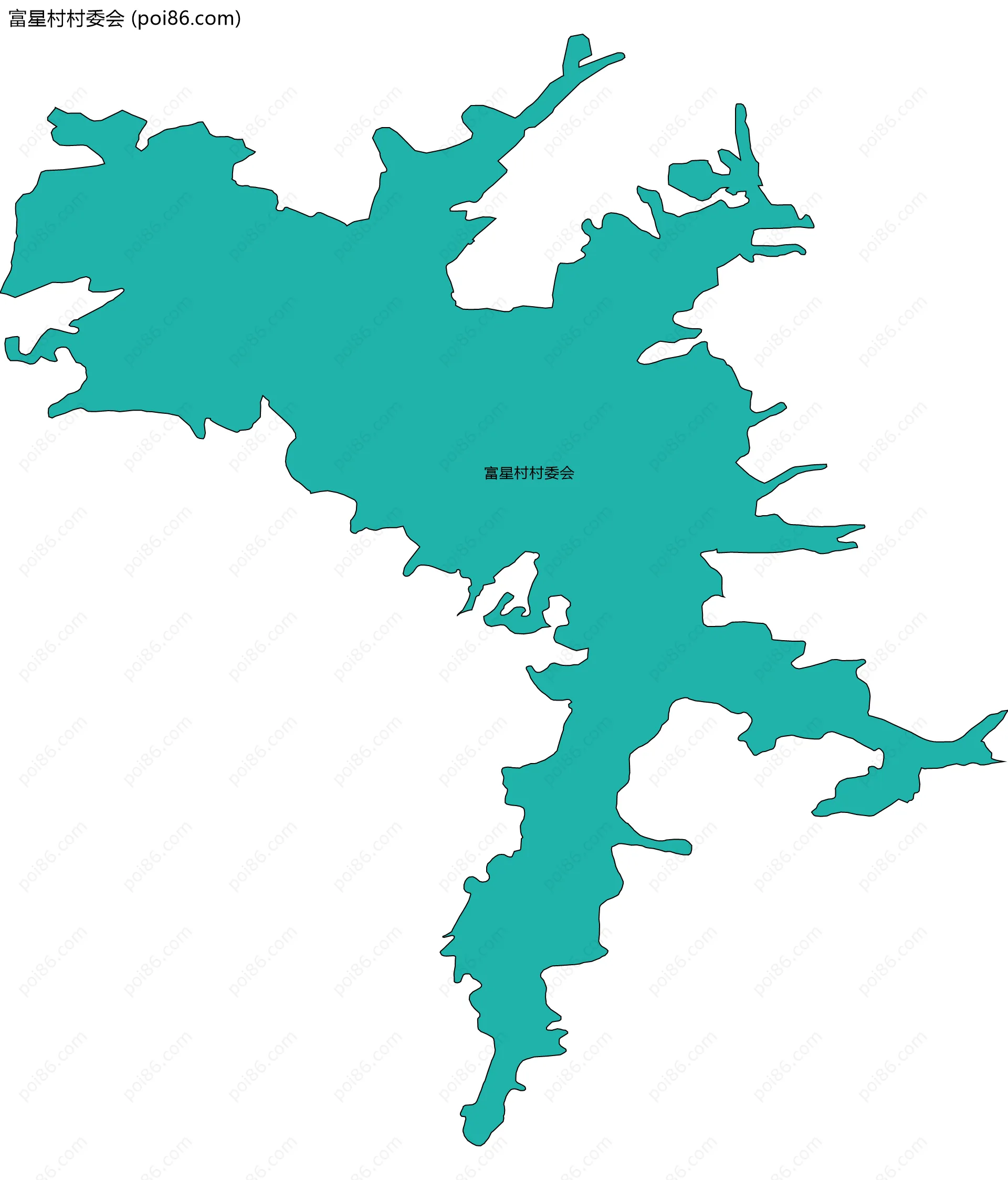 富星村村委会边界地图