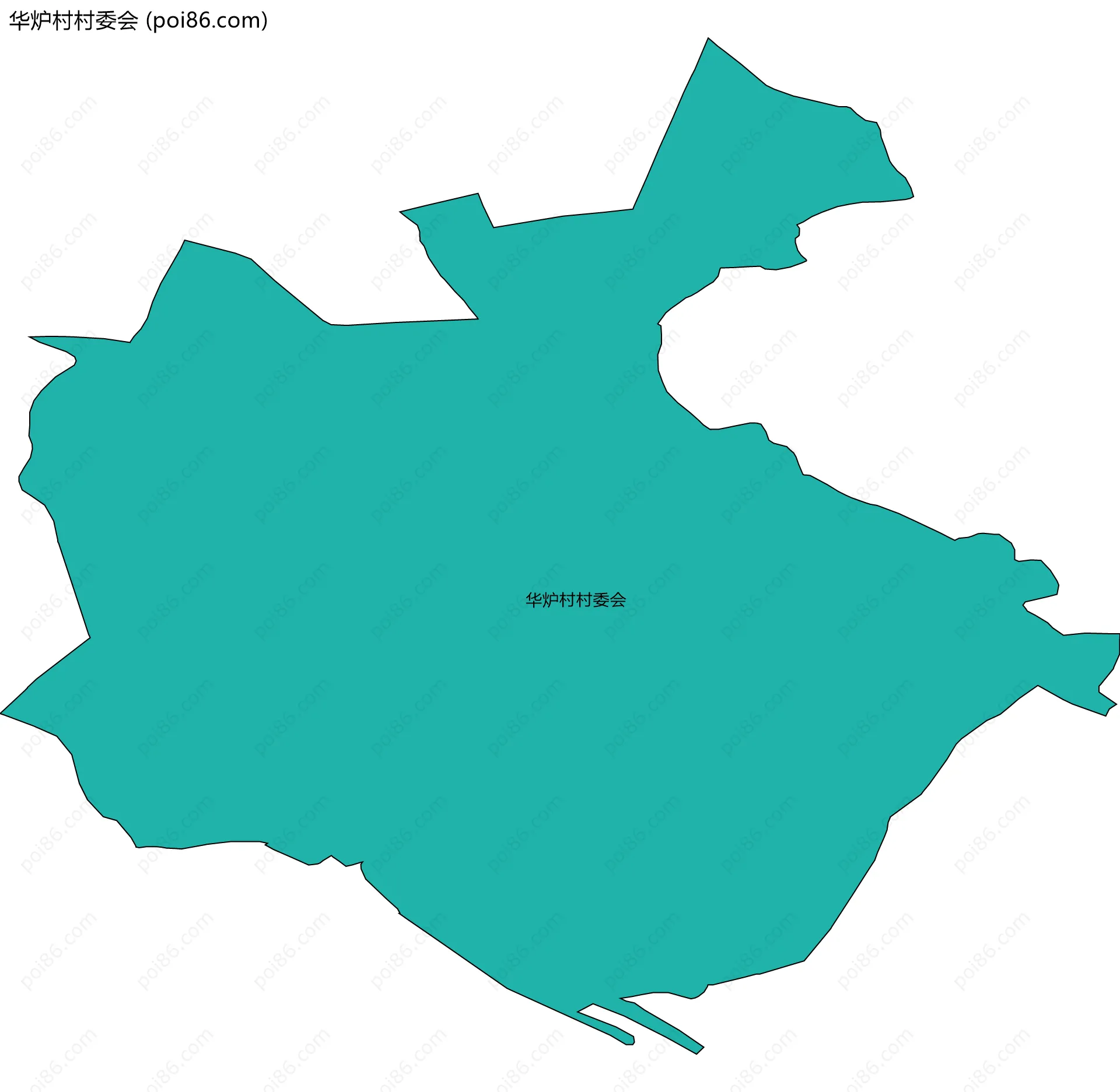 华炉村村委会边界地图