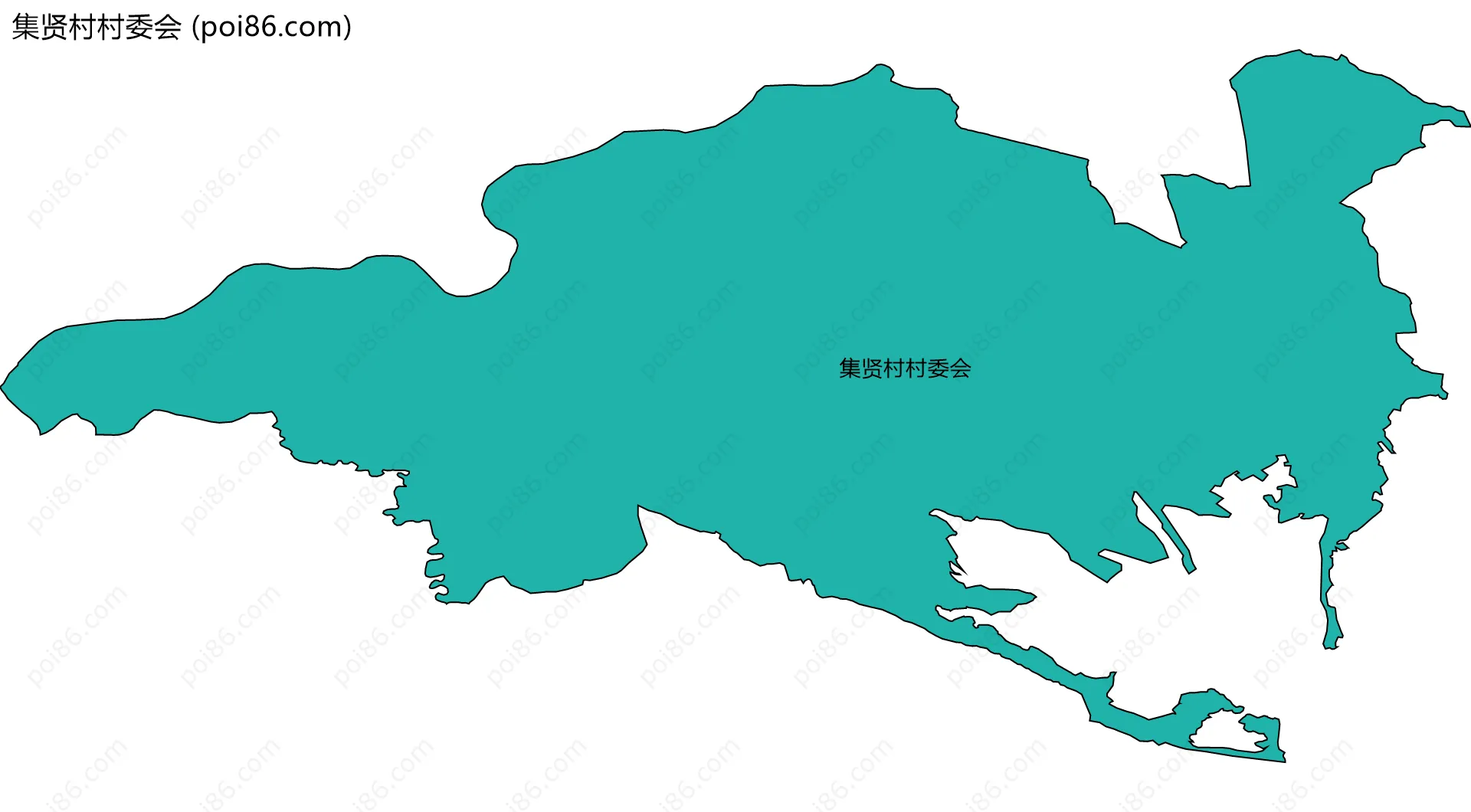 集贤村村委会边界地图