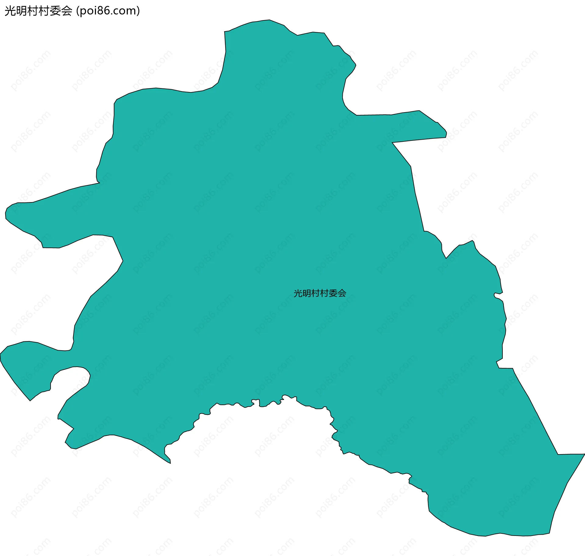 光明村村委会边界地图