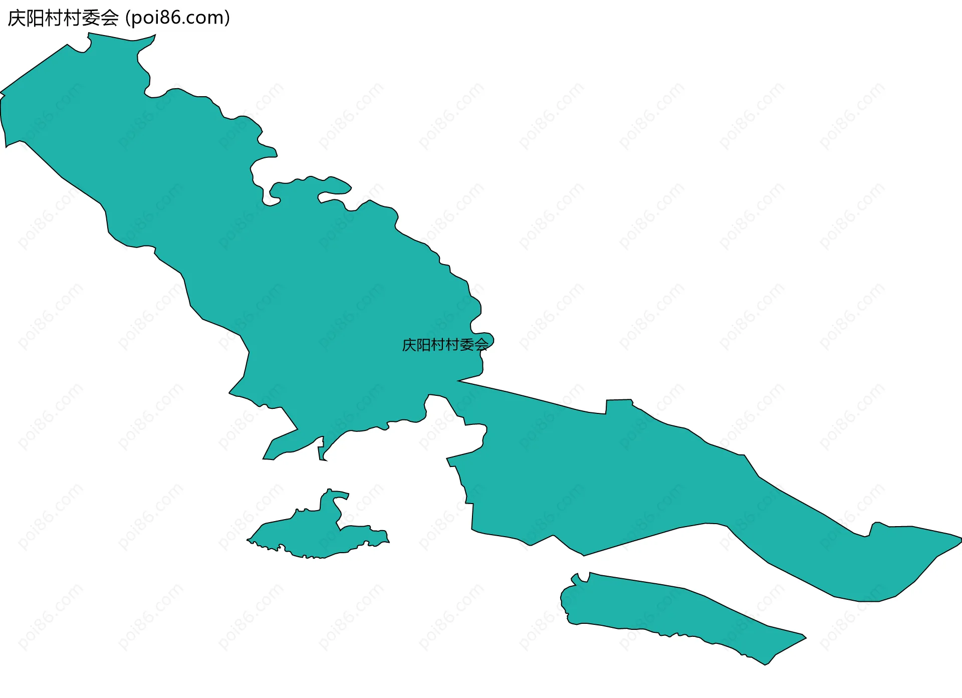 庆阳村村委会边界地图