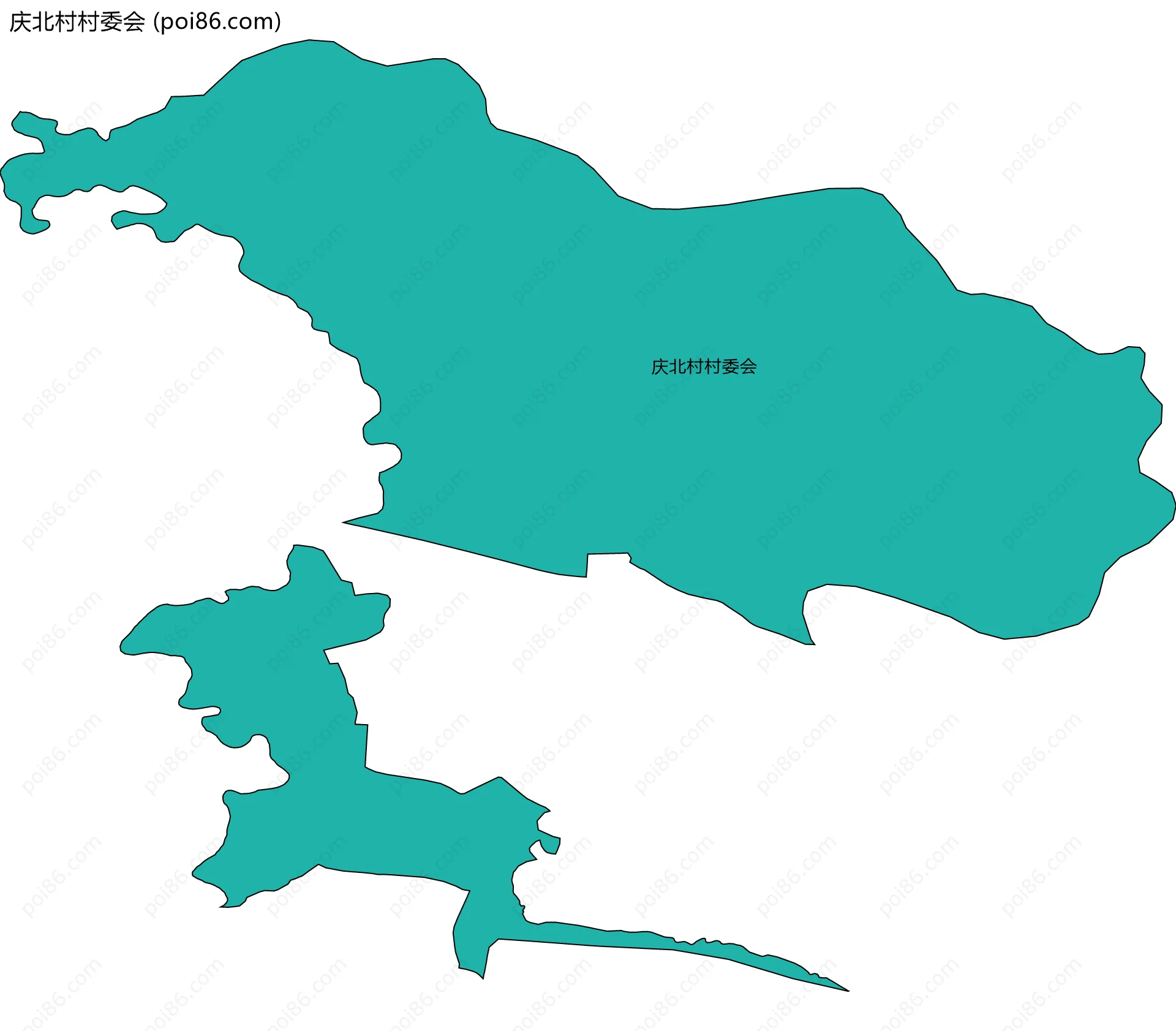 庆北村村委会边界地图