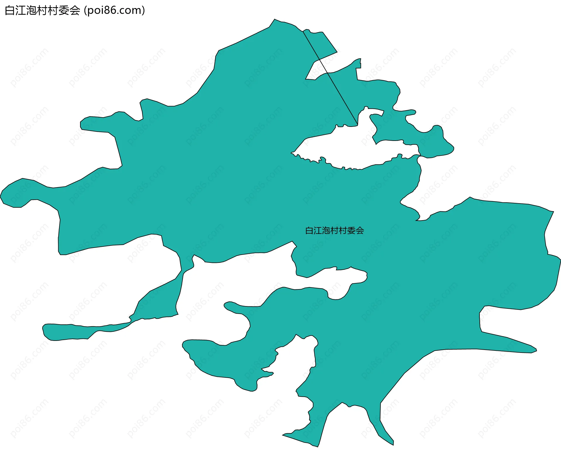 白江泡村村委会边界地图