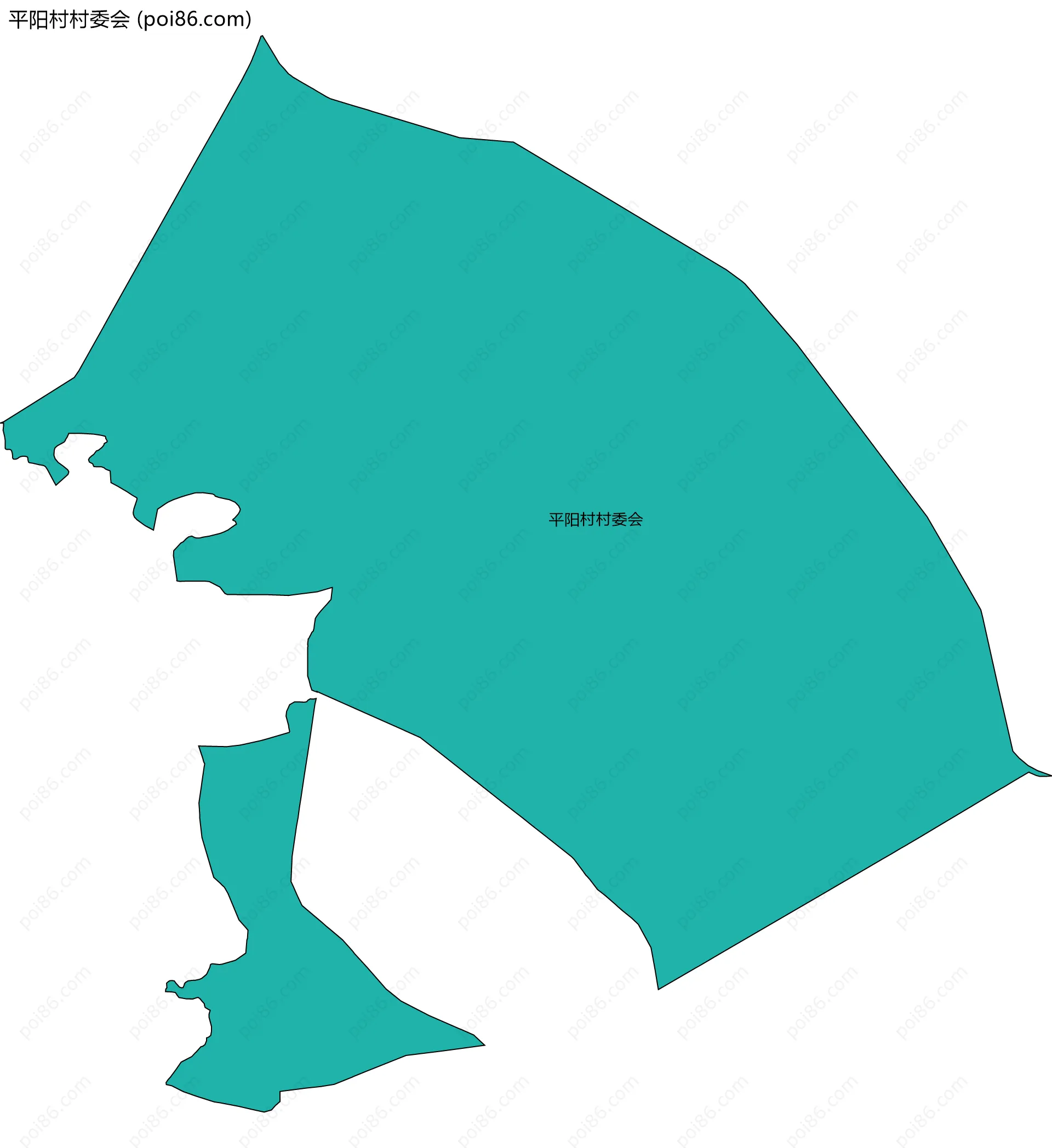 平阳村村委会边界地图