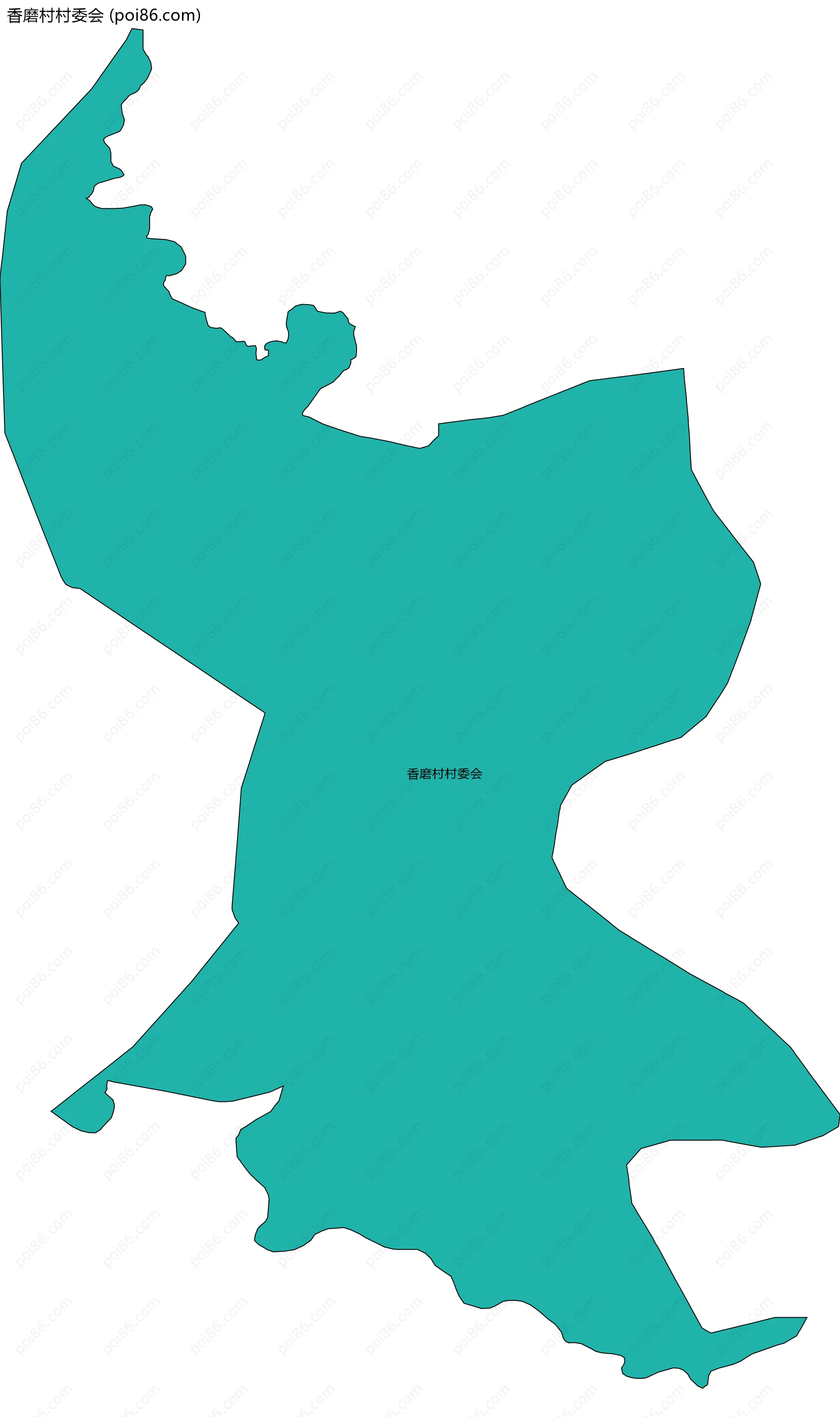 香磨村村委会边界地图