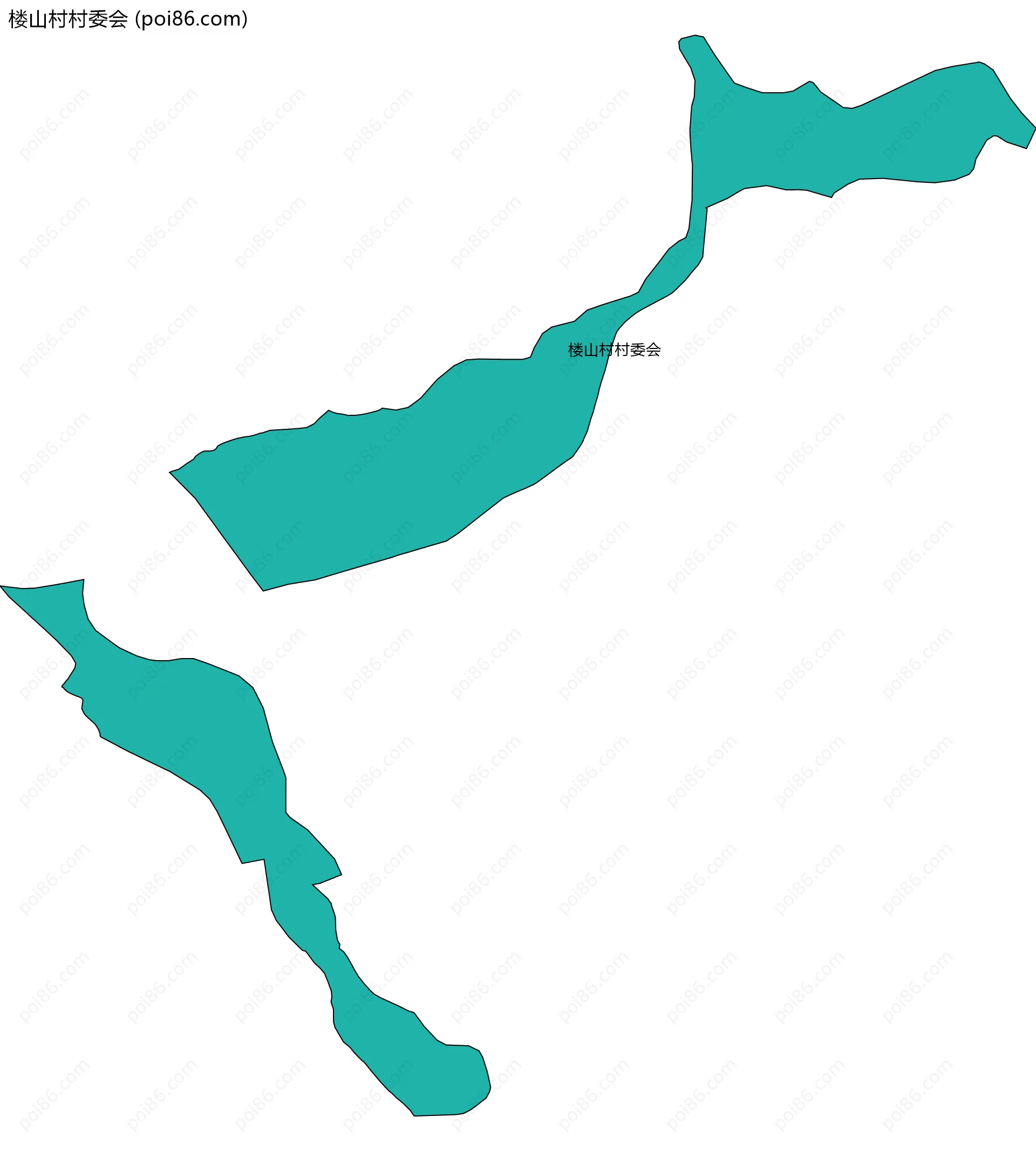 楼山村村委会边界地图