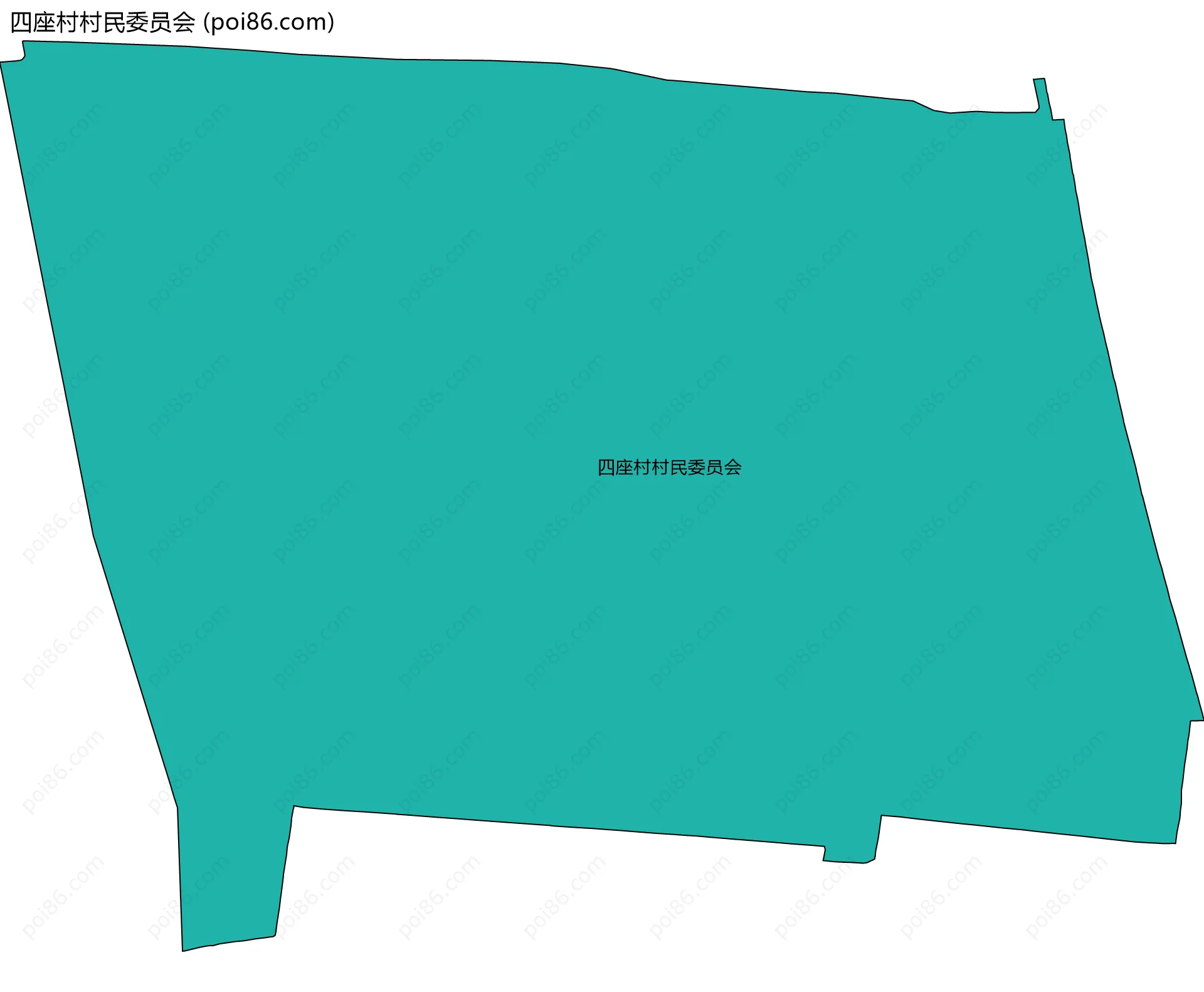 四座村村民委员会边界地图