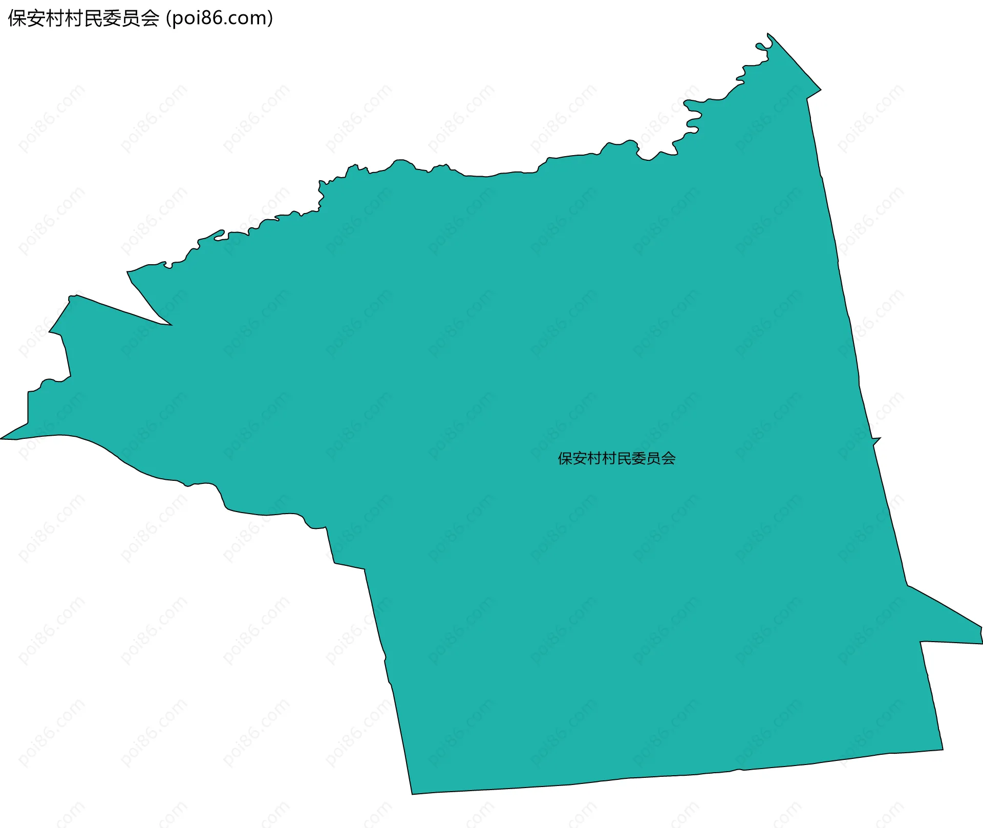 保安村村民委员会边界地图