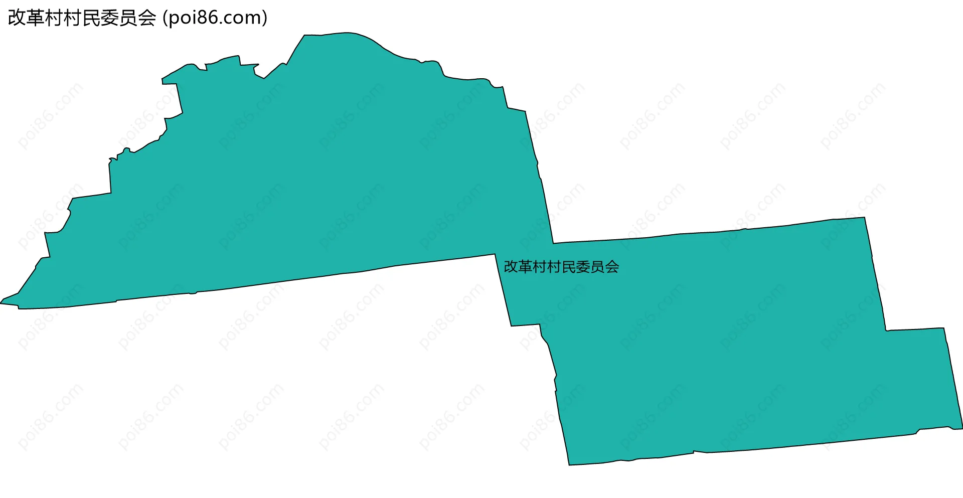 改革村村民委员会边界地图