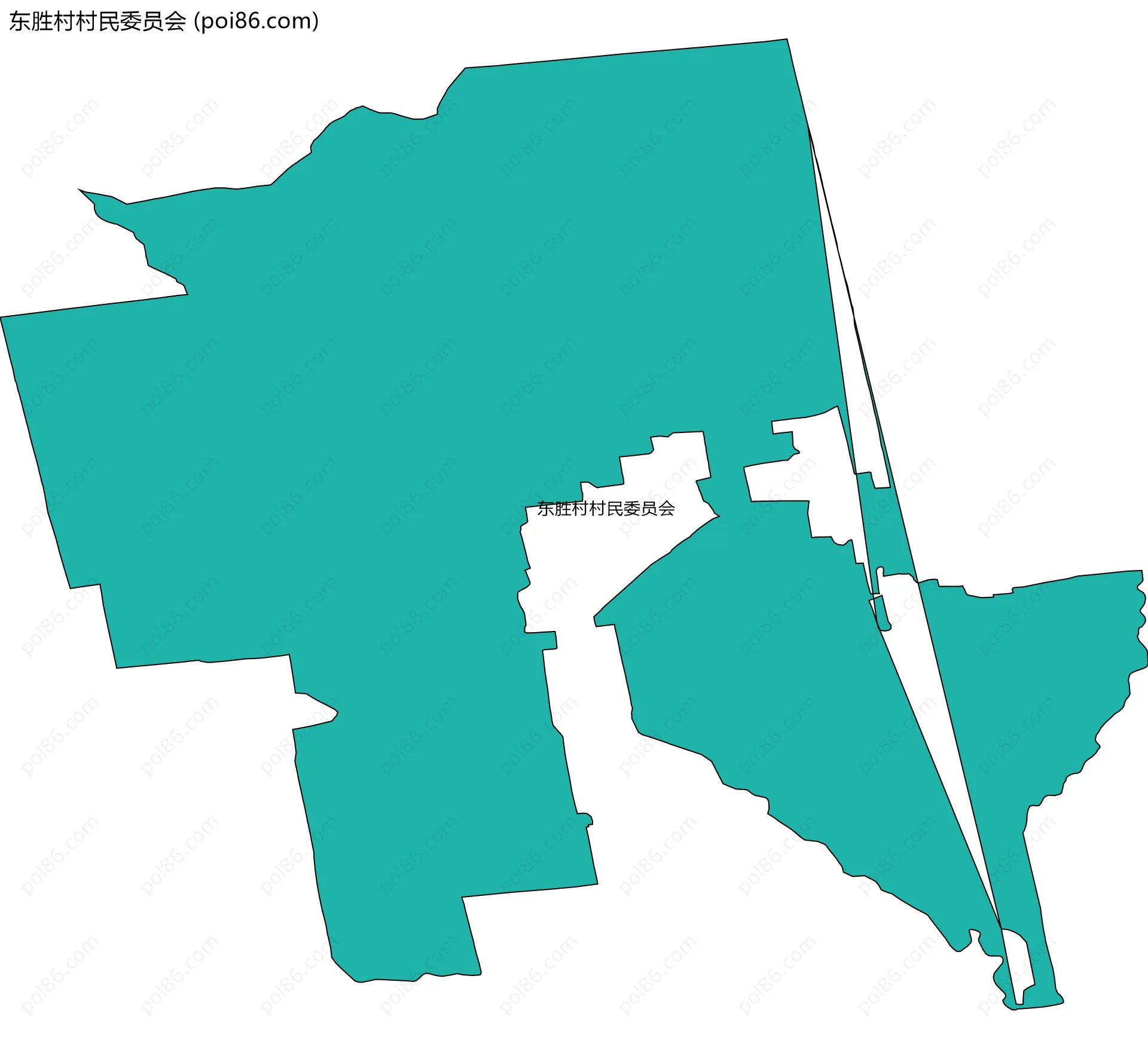 东胜村村民委员会边界地图