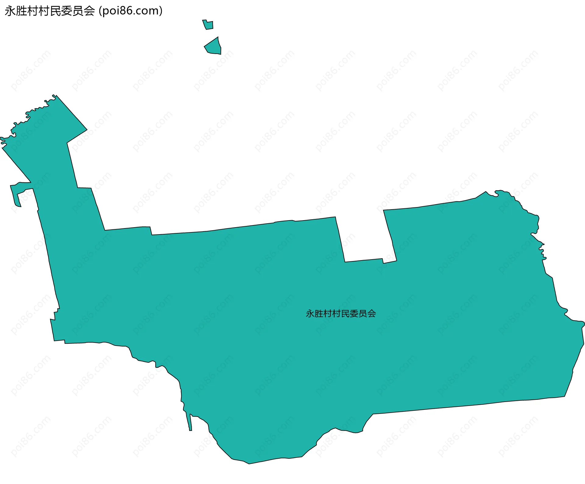 永胜村村民委员会边界地图