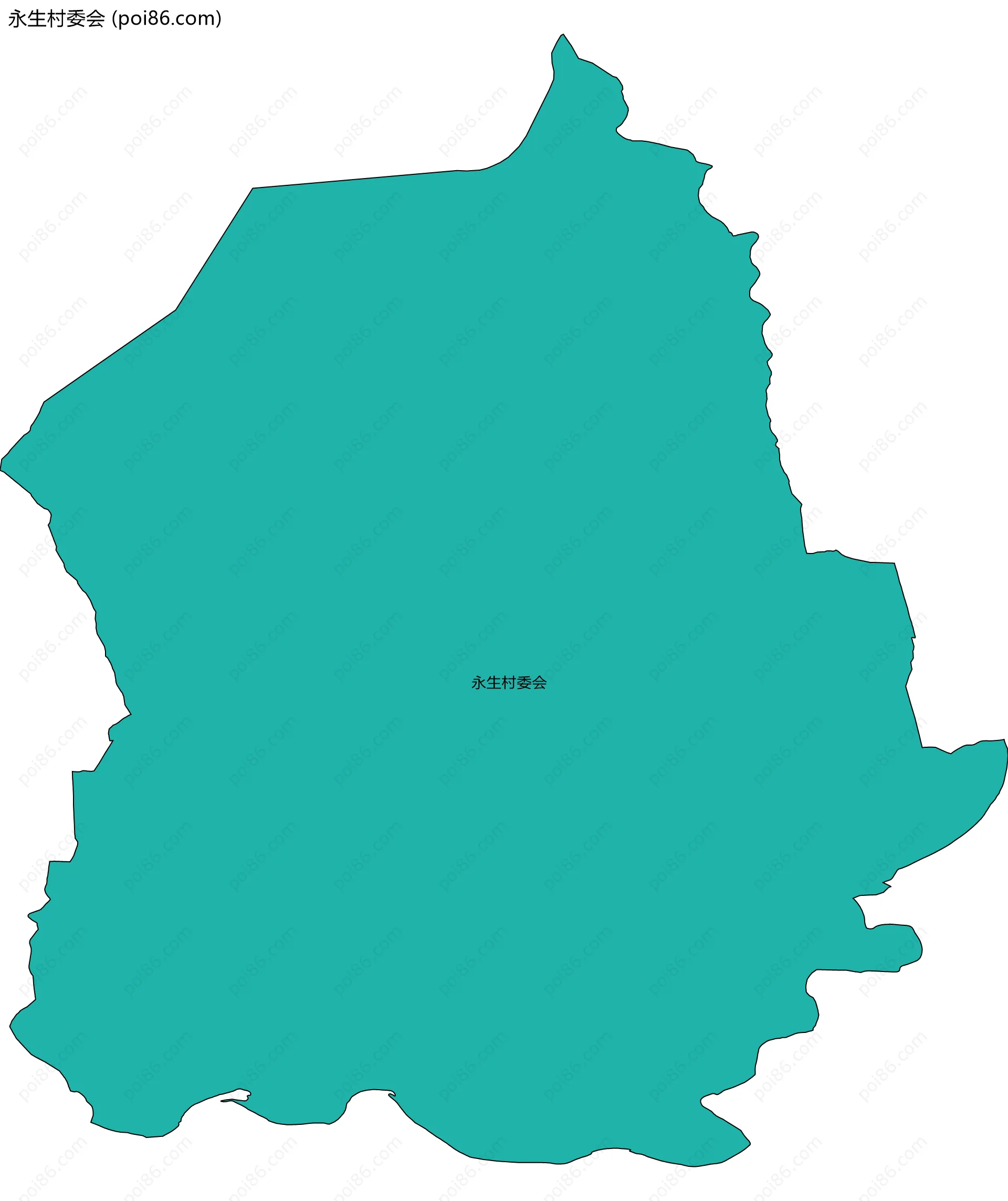 永生村委会边界地图