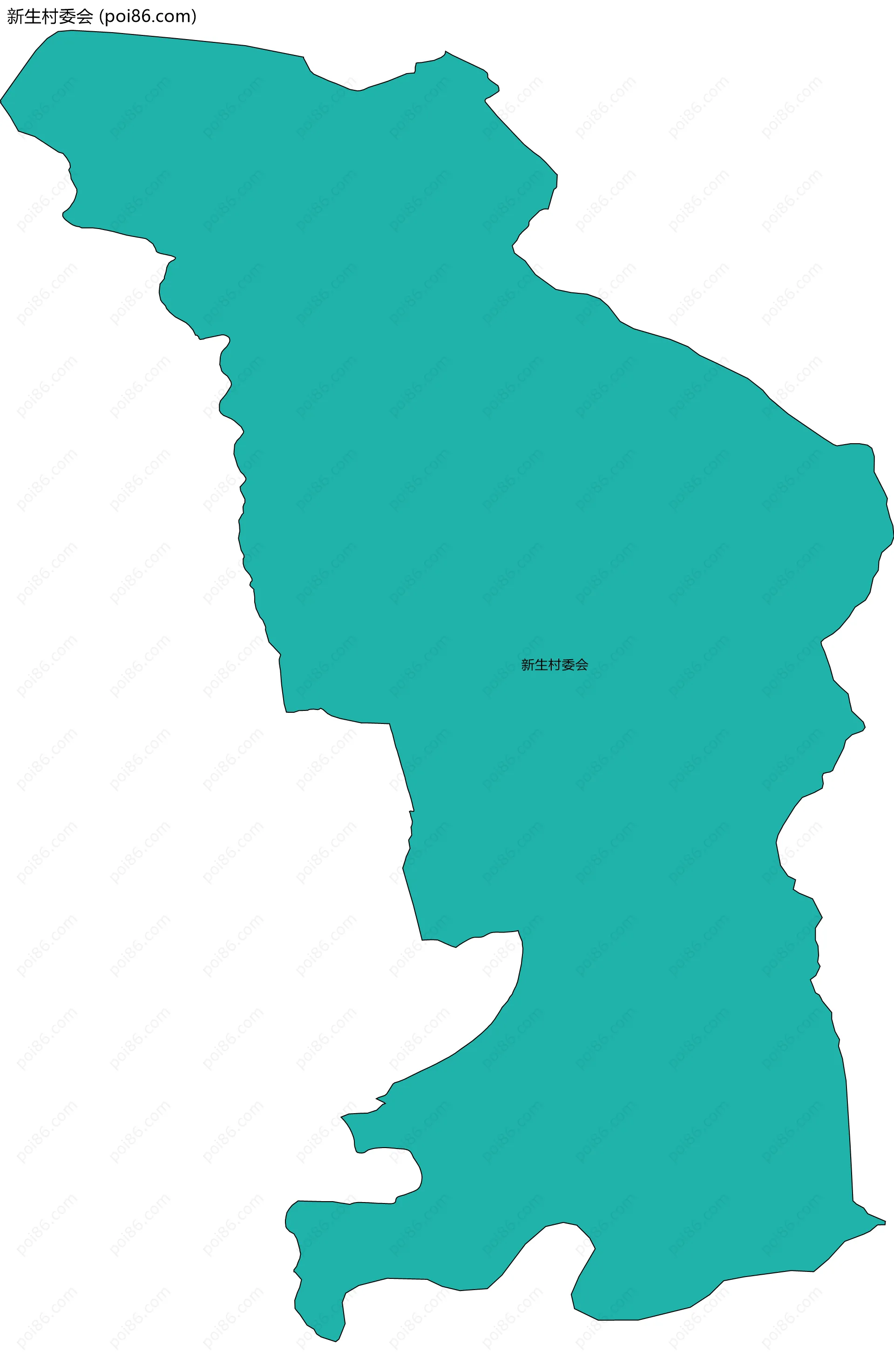 新生村委会边界地图